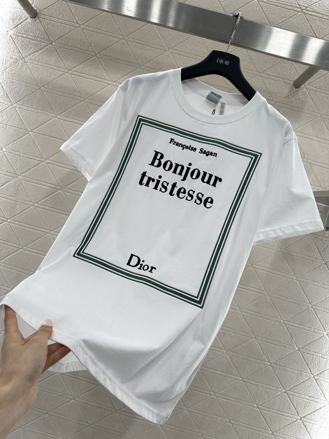 ♥Dio*♥2026新品上架 撞色方框圆领徽标𝑇𝑒𝑒定制YB原生全棉材质，柔软亲肤，舒适有型，宽松𝑇恤版