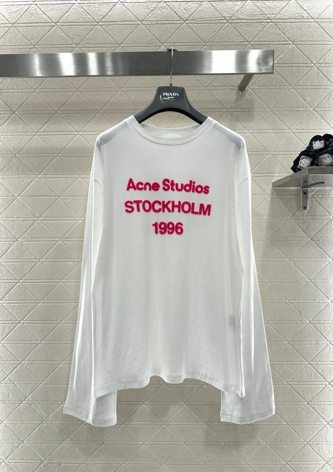 ♥Acne studio*♥2026新品上架 植绒徽标长袖上衣定制YB亚麻棉材质，透气舒适，质感十足，宽