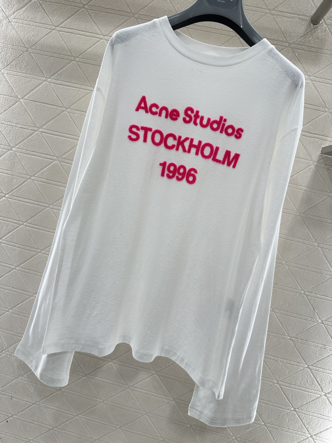 ♥Acne studio*♥2026新品上架 植绒徽标长袖上衣定制YB亚麻棉材质，透气舒适，质感十足，宽