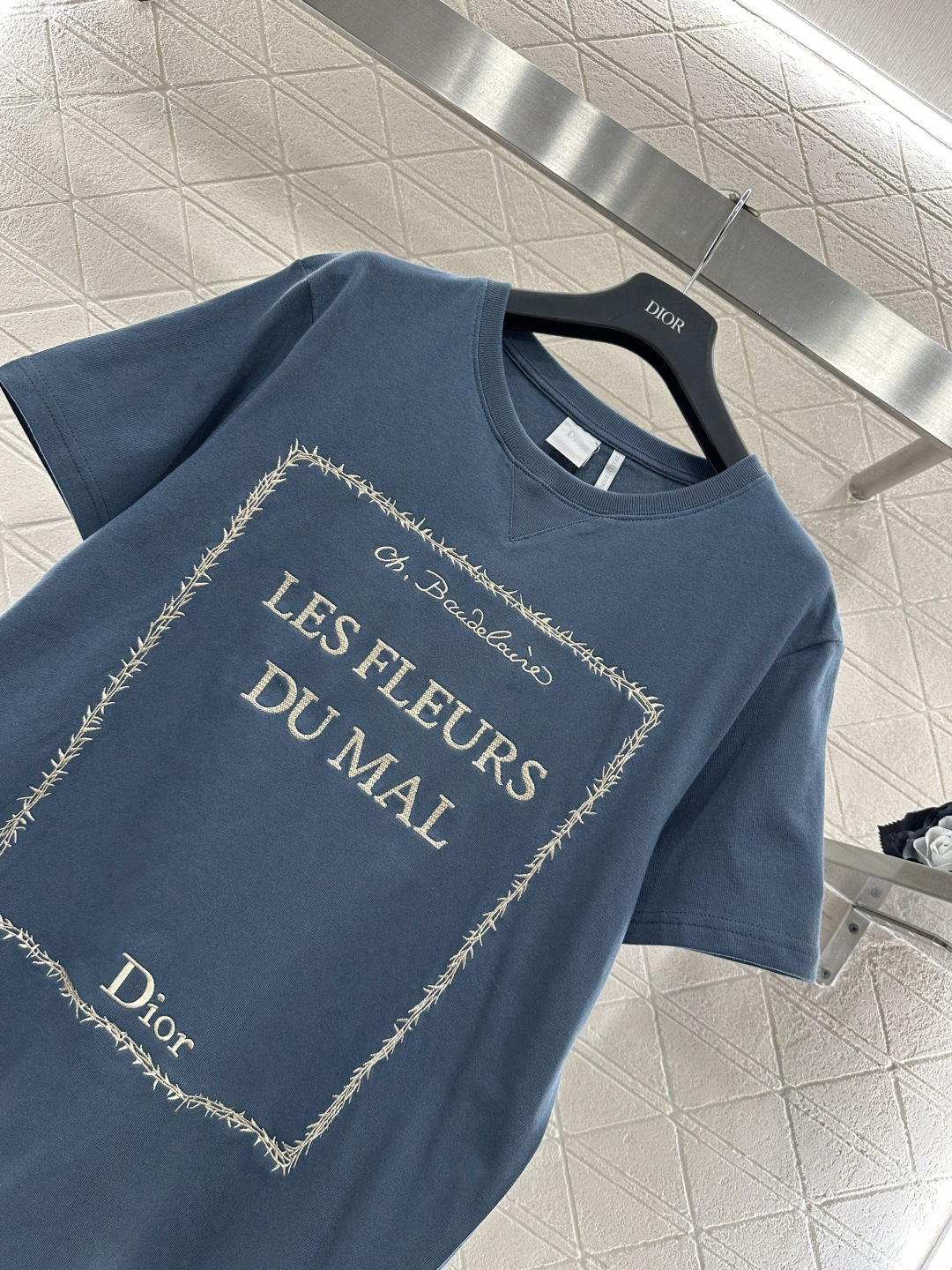 ♥Dio*♥2026新品上架 刺绣圆领徽标𝑇𝑒𝑒定制YB原生全棉材质，柔软亲肤，舒适有型，宽松𝑇恤版型，