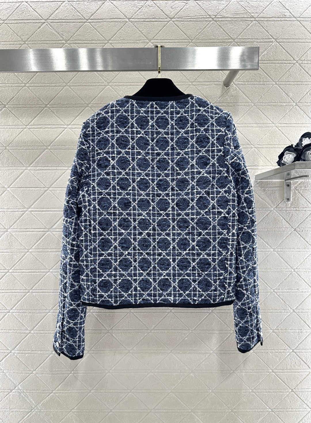 ♥Dio*♥2026新品上架提花腾格纹外套裙裤套装定制YB进口棉毛提花材质，肌理明显，质感上乘，圆领洋装