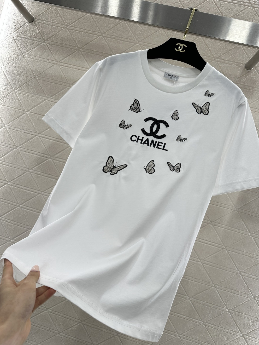 ♥Chane*♥2026新品上架 刺绣字母徽标𝑇𝑒𝑒定制YB丝光全棉材质，透气舒适，质感十足，常规短袖T