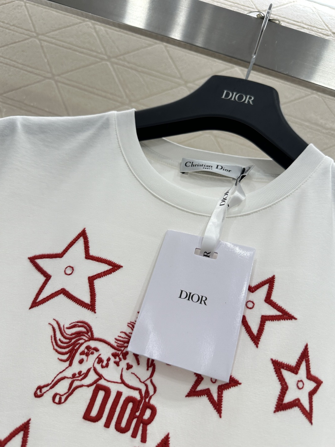 ♥Dio*♥2026新品上架 贺岁刺绣小马徽标𝑇𝑒𝑒新年贺岁限定系列#定制YB丝光全棉材质，透气舒适，质