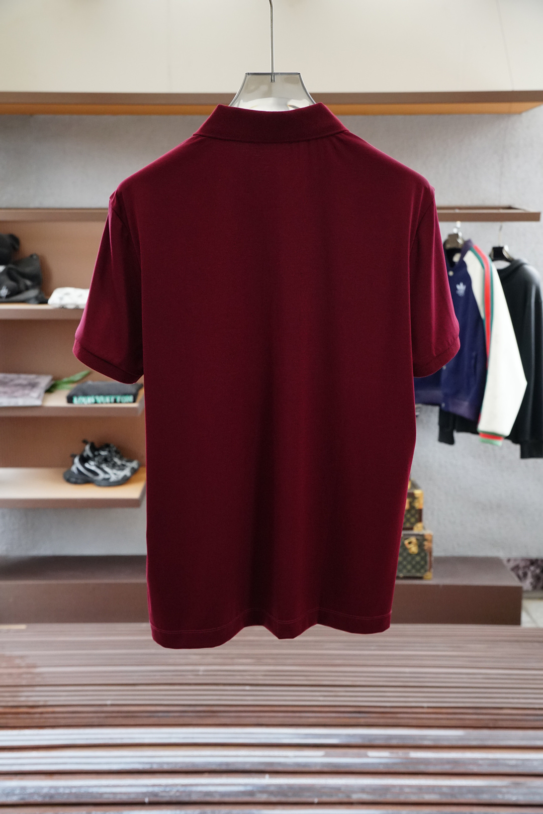 Prada 普拉达-25SS春夏款顶级网眼珠地棉布翻领短Tee,胸口口袋logo标识刺绣短袖Polo衫