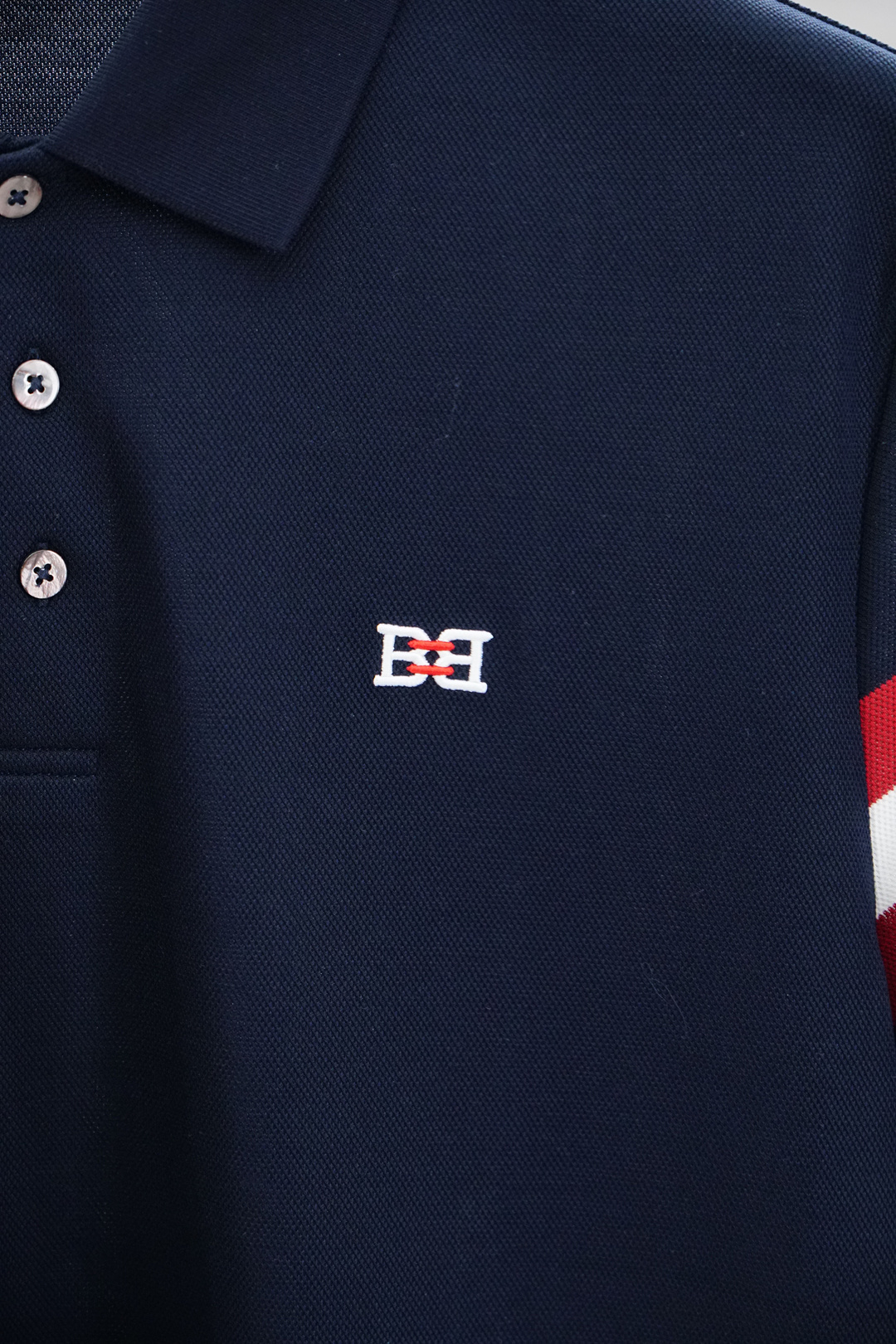 Bally 巴利-25SS春夏款顶级网眼珠地棉布翻领短Tee,胸口口袋logo标识刺绣短袖Polo衫!