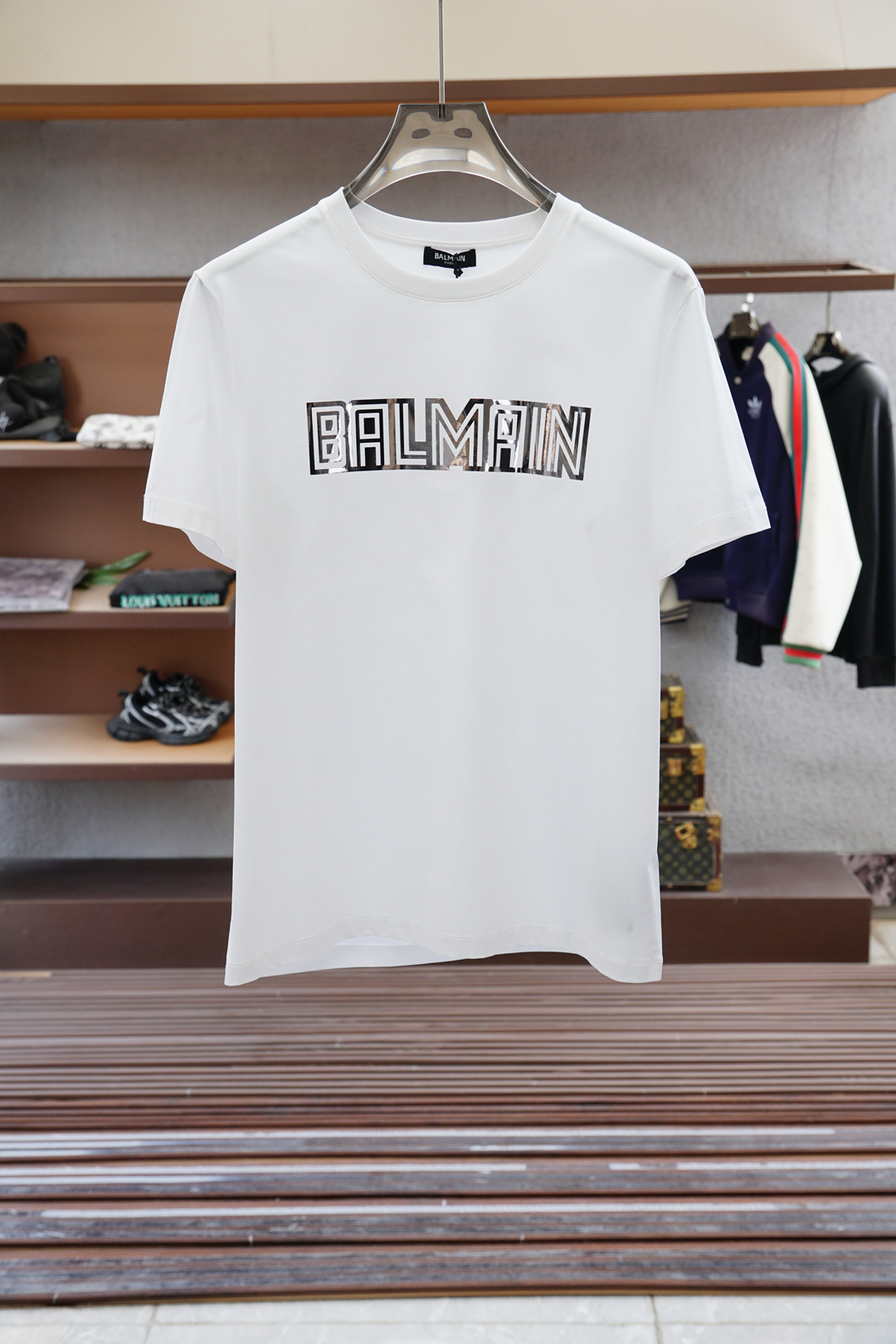 Balman 25 Spring/Summer New Round-Head Short Sleeves: Breathable Cotton, Bold Logo, Multiple Colors - 图片 2