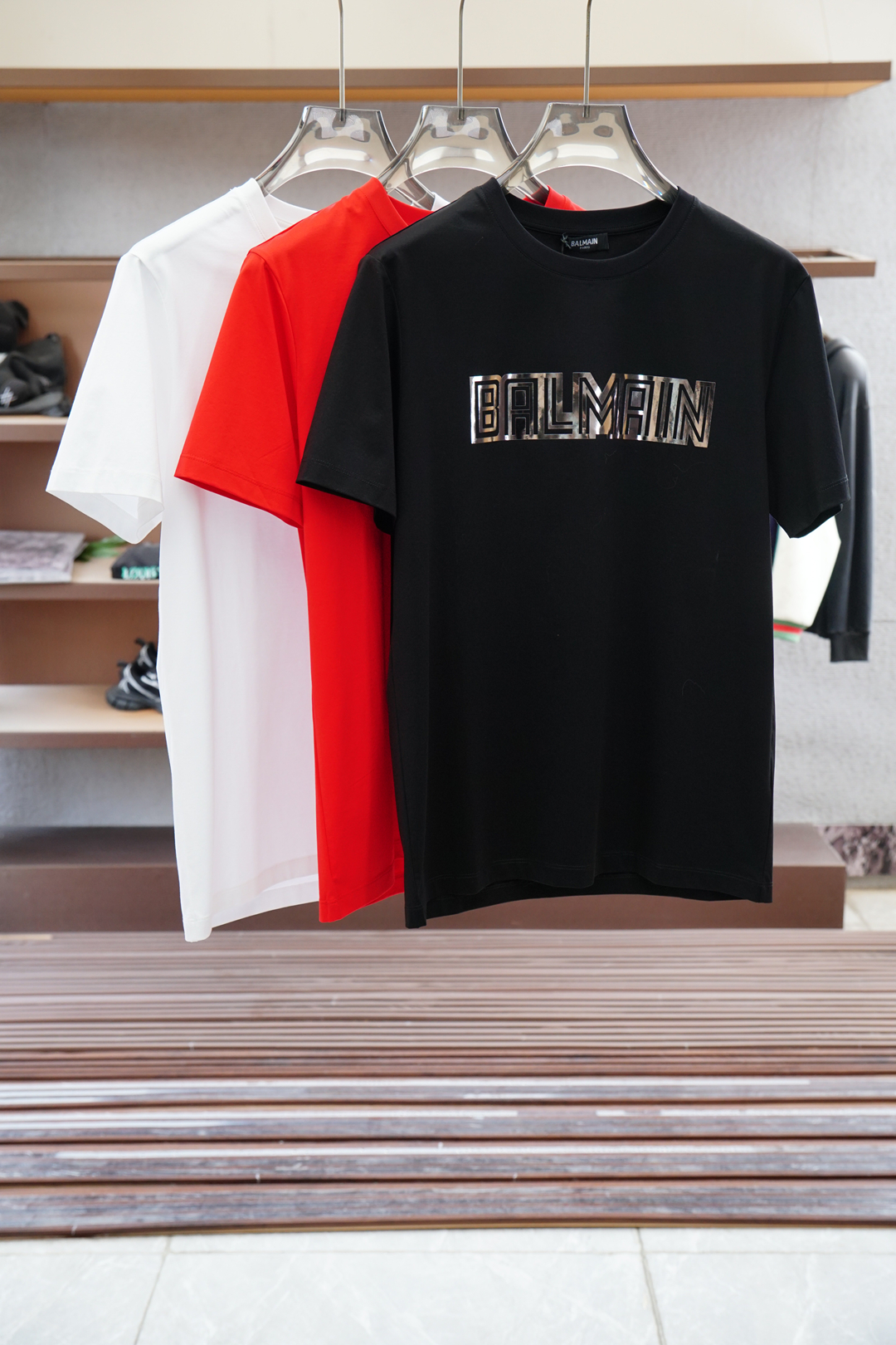 Balman 25 Spring/Summer New Round-Head Short Sleeves: Breathable Cotton, Bold Logo, Multiple Colors