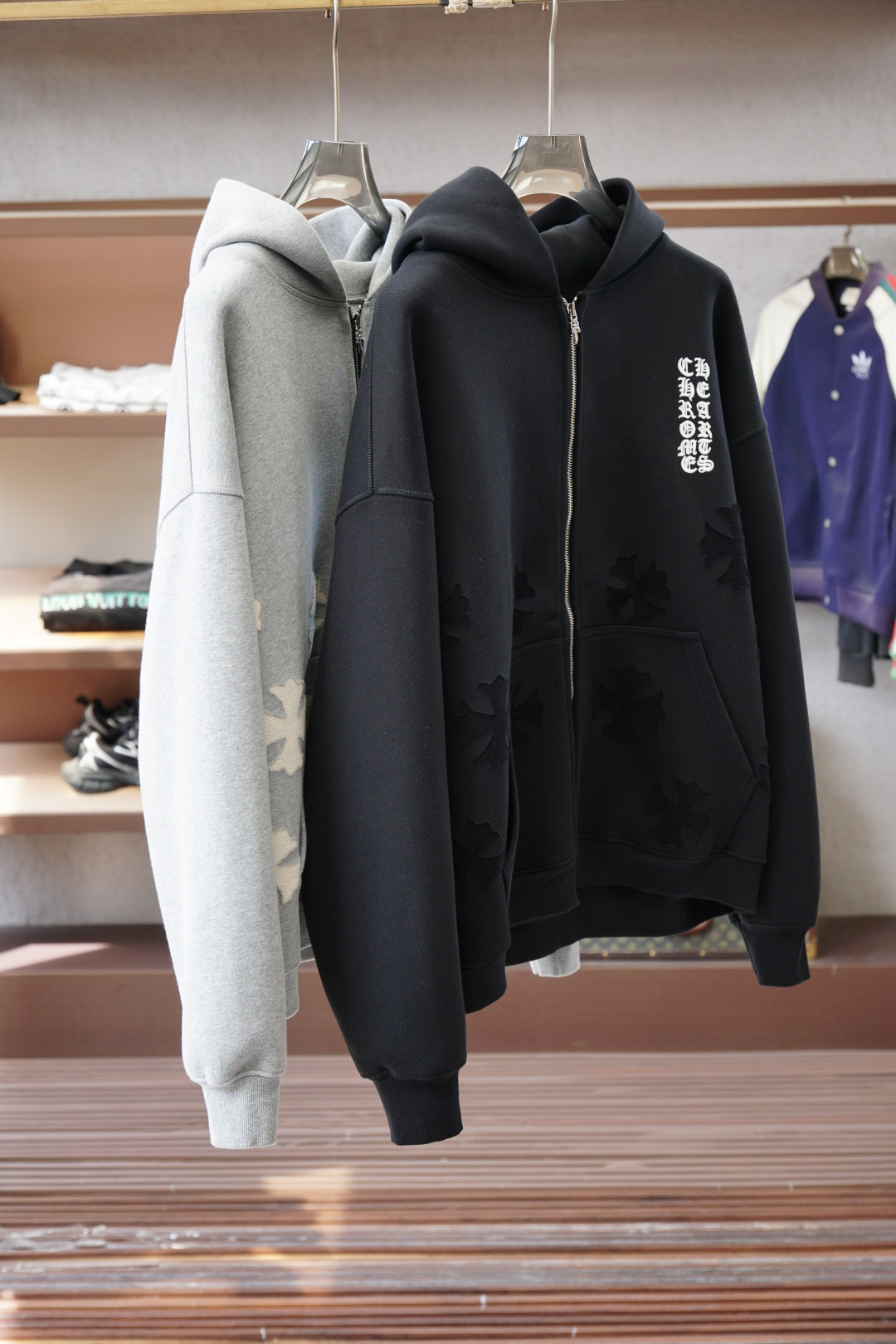 NO:610173,Chrome Hearts - high version, high weight 550g composite burnt flower craft fabric craft sweatshirt, 450g high weight plus high-density embroidery, complex craftsmanship, sizes S ~19860909克罗心-高版本高克重550克复合烧花工艺面料工艺卫衣,450克高克重加高密度刺绣,工艺复杂, 尺码S~XL(欧码偏大报身高体重下单)一件衣服大于两间的厚度,,,chrome hearts,hoodie,sweatshirts,alexander wang,Men's clothing