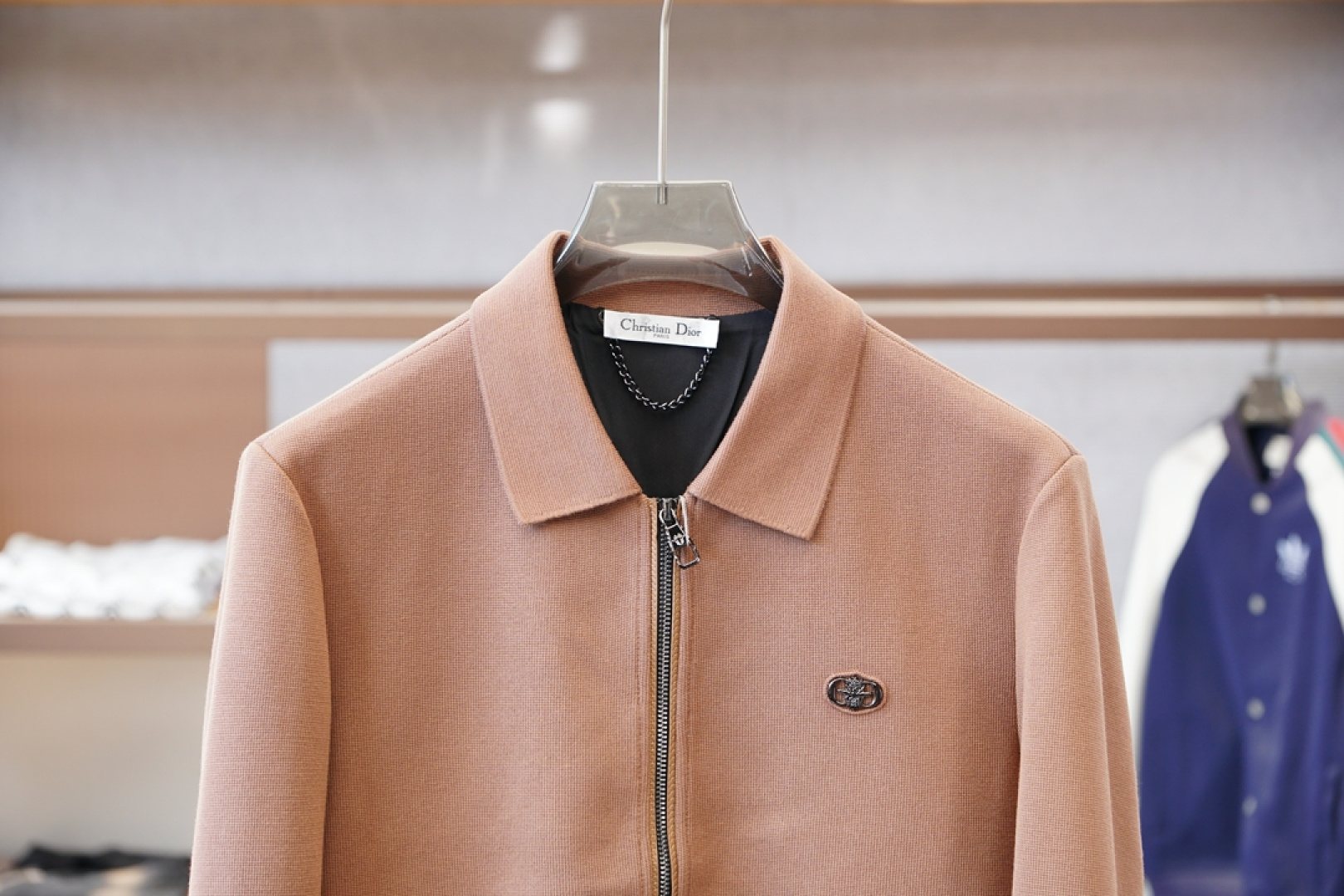 Dior迪奥-25秋冬外套，男士工装双口袋棉加羊毛外套。上海恒隆柜台订单，官网同步发售。🍕🍕简洁的金属按