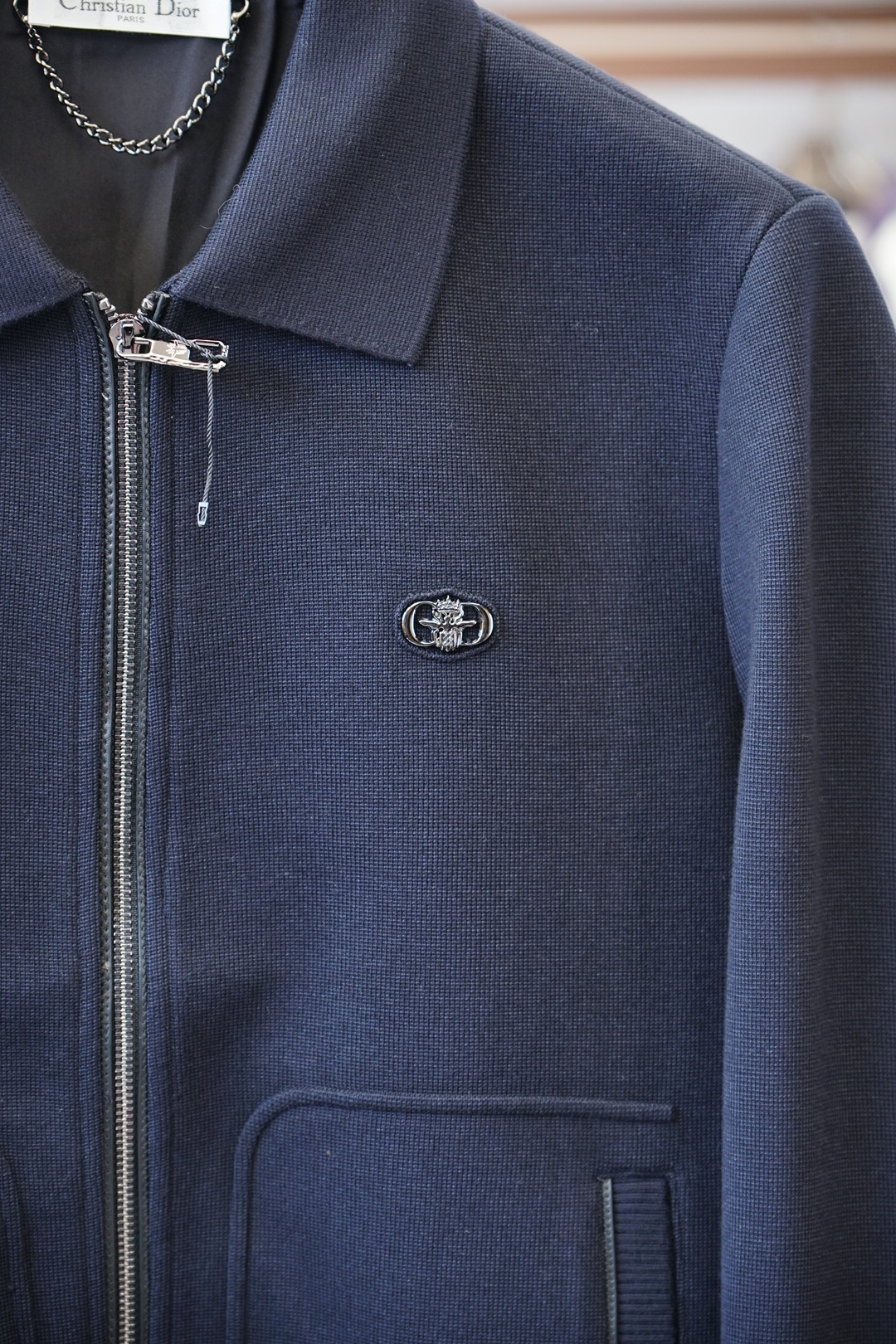 Dior迪奥-25秋冬外套，男士工装双口袋棉加羊毛外套。上海恒隆柜台订单，官网同步发售。🍕🍕简洁的金属按