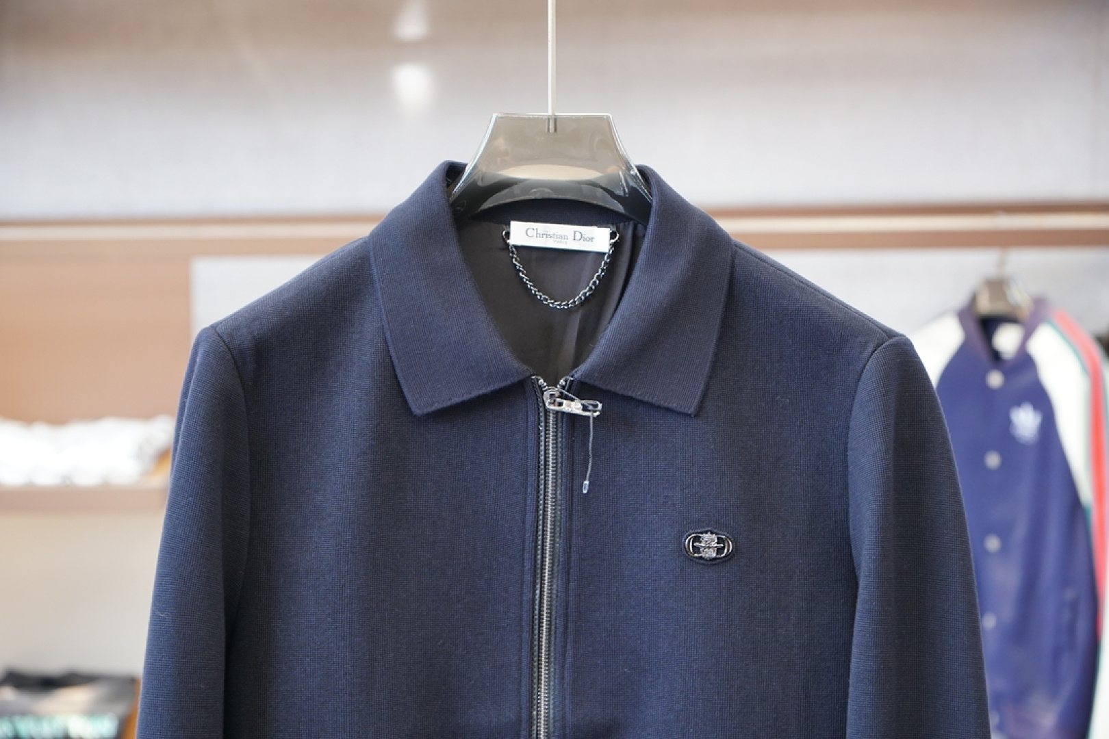 Dior迪奥-25秋冬外套，男士工装双口袋棉加羊毛外套。上海恒隆柜台订单，官网同步发售。🍕🍕简洁的金属按