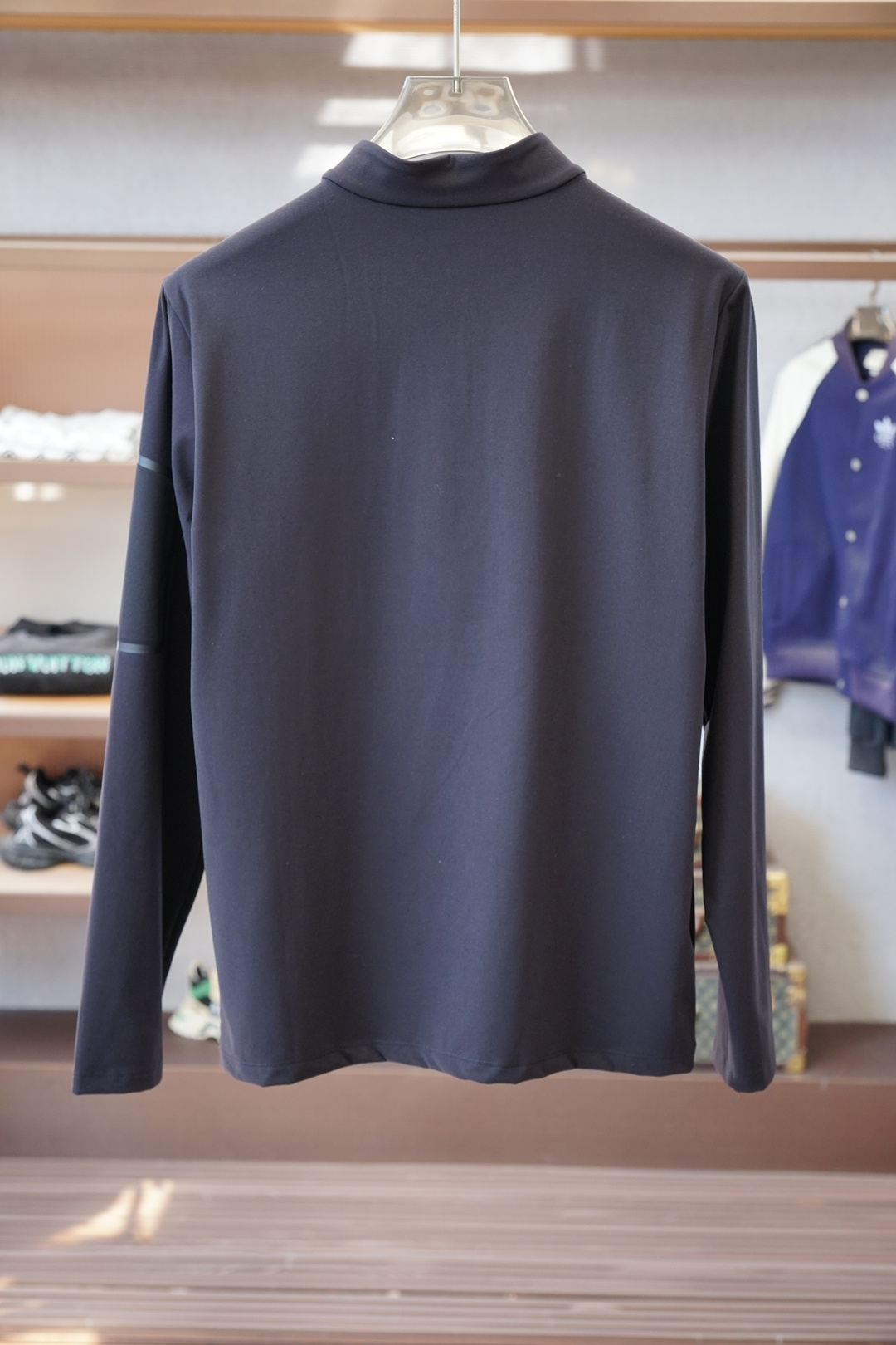 迪桑特-🍬秋冬户外男士RHO LT系列运动健身休闲弹力超柔轻量针织长袖衫，薄绒内里套头圆领无缝压胶拉链口