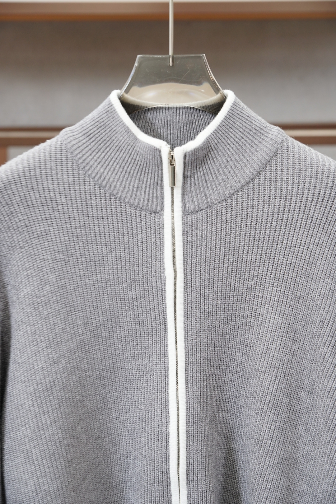 TB-2025新款羊毛混纺开衫拉链毛衣精超细提取面料制成，不扎不起球，1.1高级定制，完全还原原版，3D