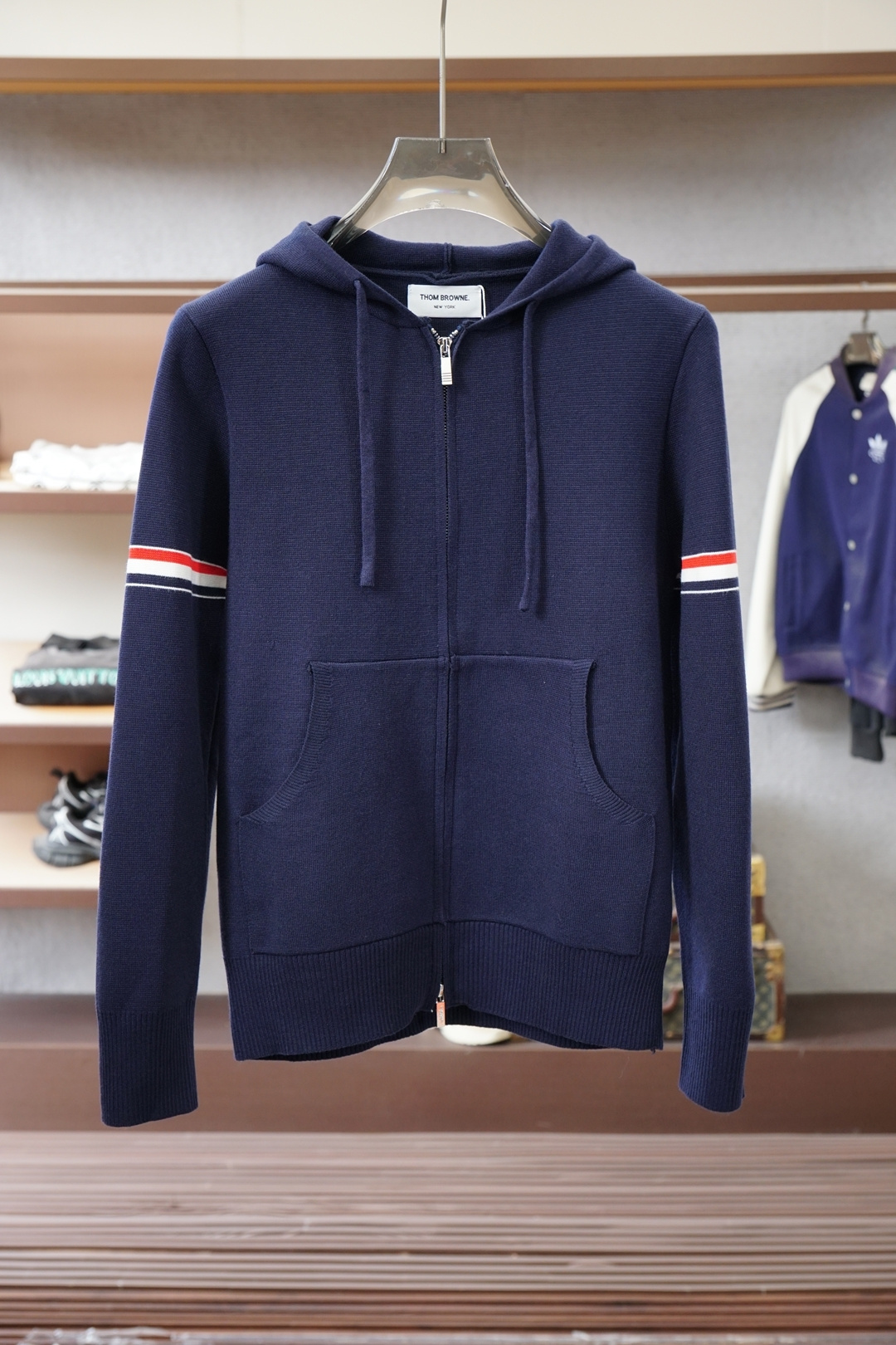 TB-2025新款羊毛混纺开衫拉链连帽毛衣精超细提取面料制成，不扎不起球，1.1高级定制，完全还原原版，