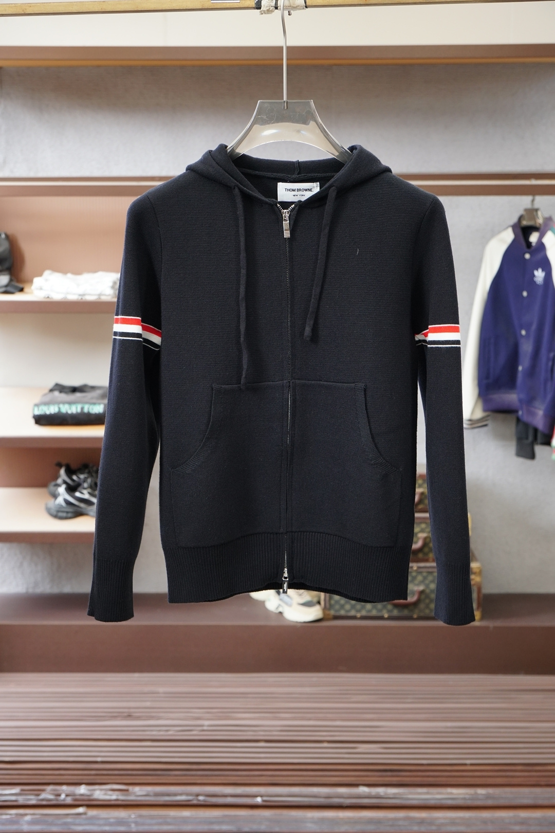 TB-2025新款羊毛混纺开衫拉链连帽毛衣精超细提取面料制成，不扎不起球，1.1高级定制，完全还原原版，