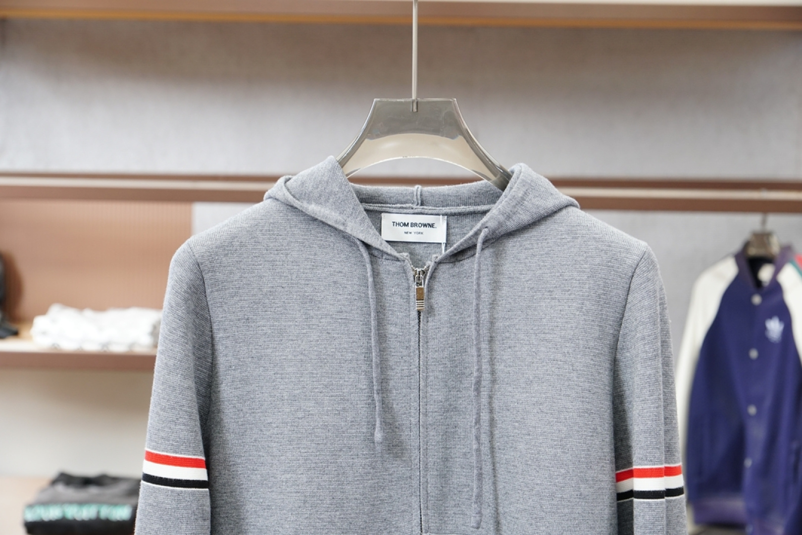 TB-2025新款羊毛混纺开衫拉链连帽毛衣精超细提取面料制成，不扎不起球，1.1高级定制，完全还原原版，