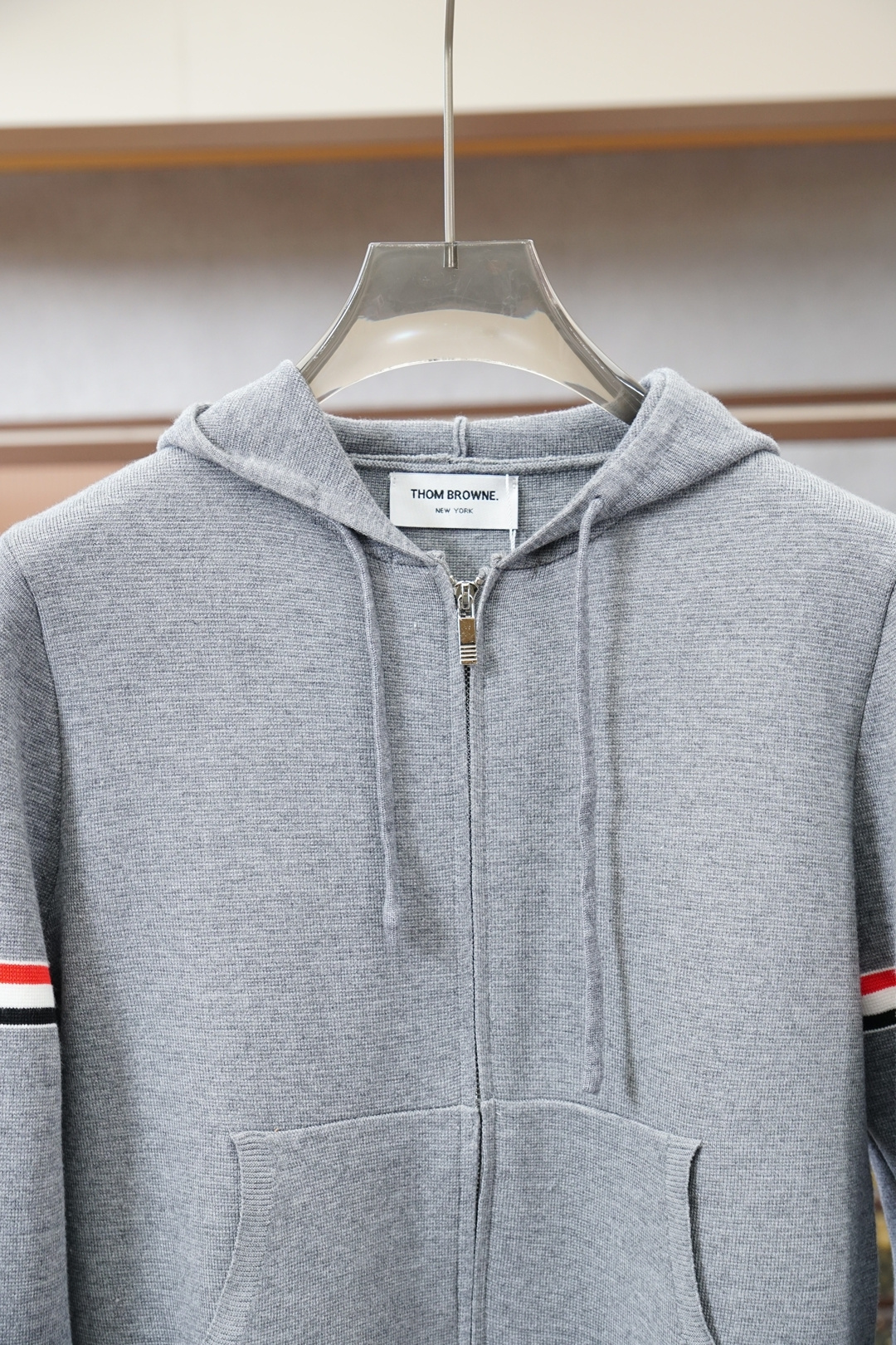 TB-2025新款羊毛混纺开衫拉链连帽毛衣精超细提取面料制成，不扎不起球，1.1高级定制，完全还原原版，