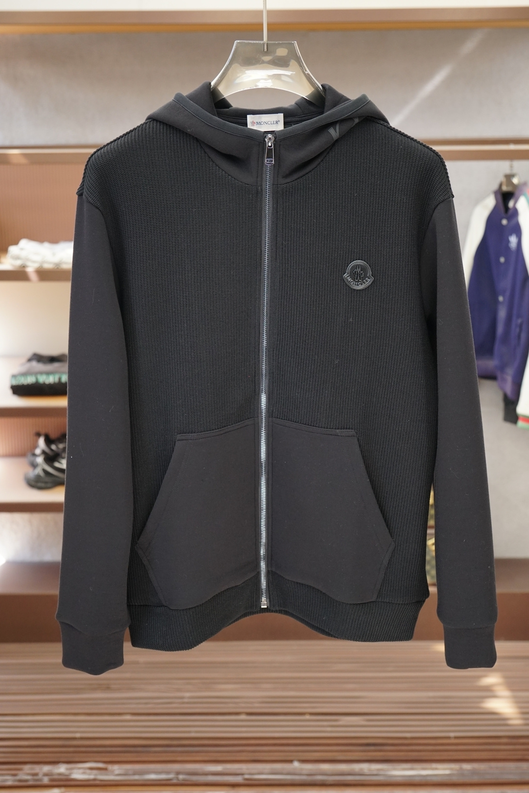 蒙口-2025秋冬新款连帽拉链针织羊毛卫衣外套。优质针织棉➕羊毛，简约而不简单。休闲圆领款式，日常搭配出