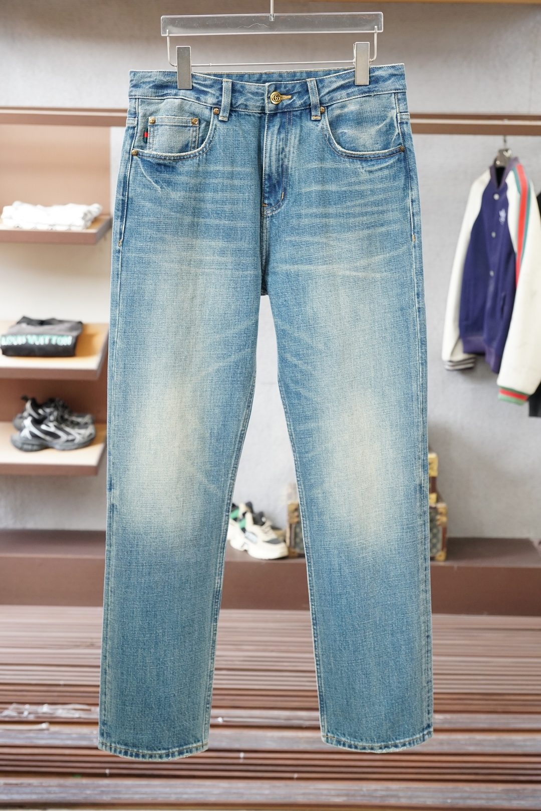 Lv-2️⃣5️⃣专柜限量25/秋冬新品 新品教父级洗水牛仔裤 奢华感25//ss官网专柜9000大洋新