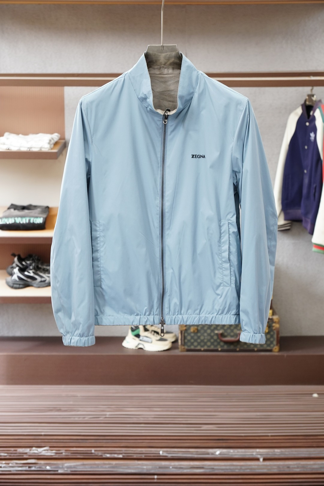 NO:661600,ZEGNA Zegna Jacket 26th Early Spring Men's New Linen Material Reversible Stand Collar Zipper Jacket Color Brick Red Sky Blue Size m-3xl,,zegna,jackets & coats,jackets & coats, 19860909ZEGNA杰尼亚外套26年早春男装新款亚麻材质双面穿立领拉链夹克 颜色砖红色 天蓝色 码数m-3xl,,zegna,jackets & coats,jackets & coats, ,Men's clothing