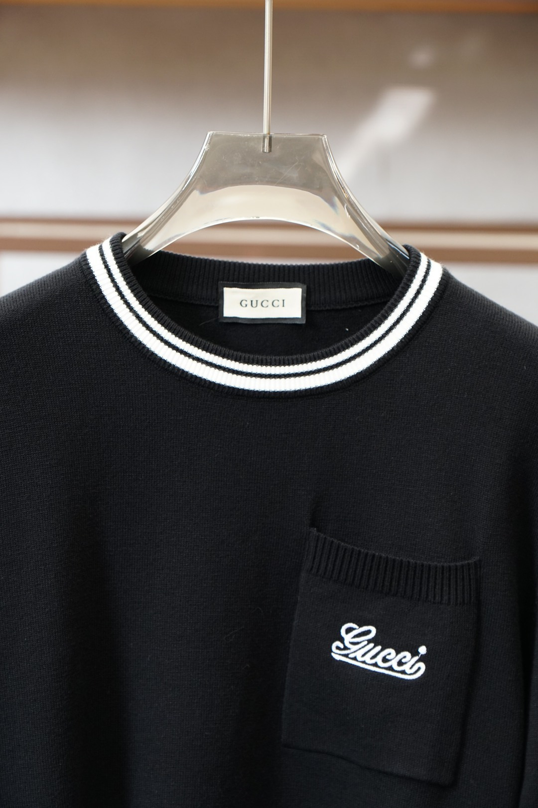 Gucci古奇/2025秋冬新款毛衣！💐💐优质羊毛，简约而不简单。休闲圆领款式，日常搭配出街轻松搭配。做