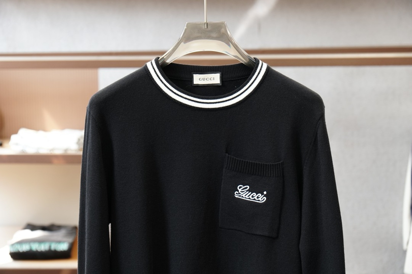 Gucci古奇/2025秋冬新款毛衣！💐💐优质羊毛，简约而不简单。休闲圆领款式，日常搭配出街轻松搭配。做