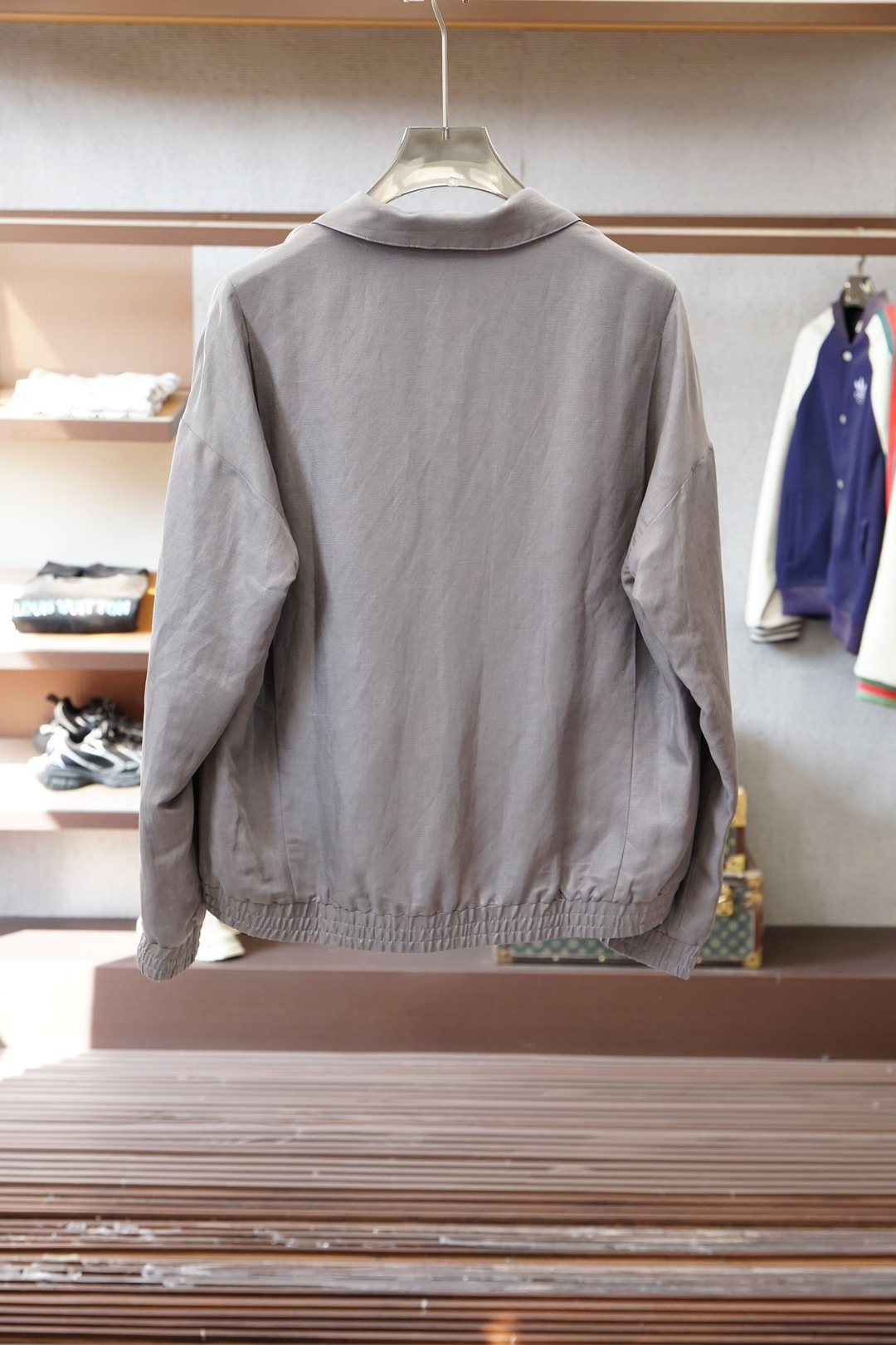 lP🆕-外套26年早春男装新款亚麻材质双面穿立领拉链夹克^_小西装时尚领满满时尚感，可时尚可休闲，颜色：