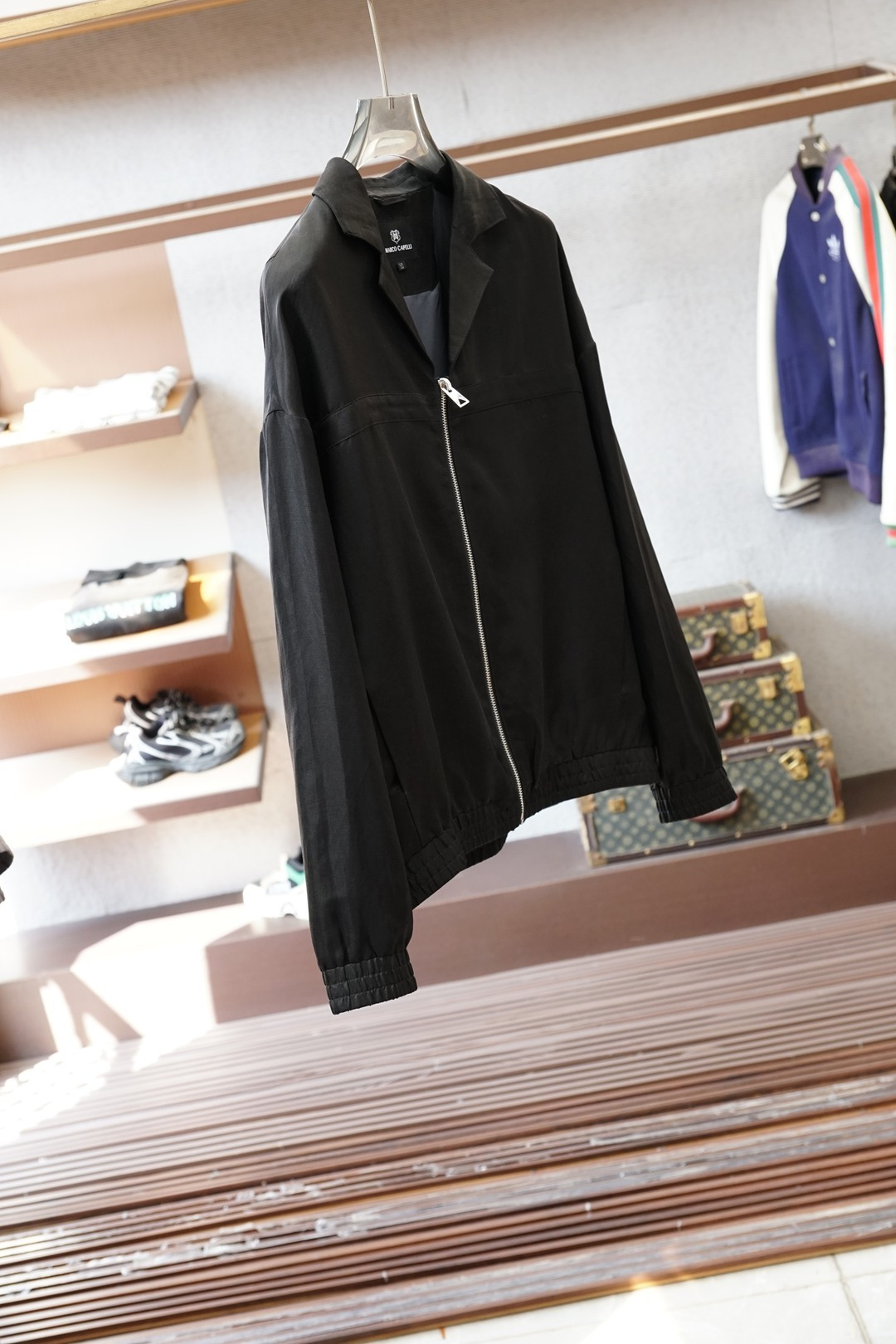 lP🆕-外套26年早春男装新款亚麻材质双面穿立领拉链夹克^_小西装时尚领满满时尚感，可时尚可休闲，颜色：