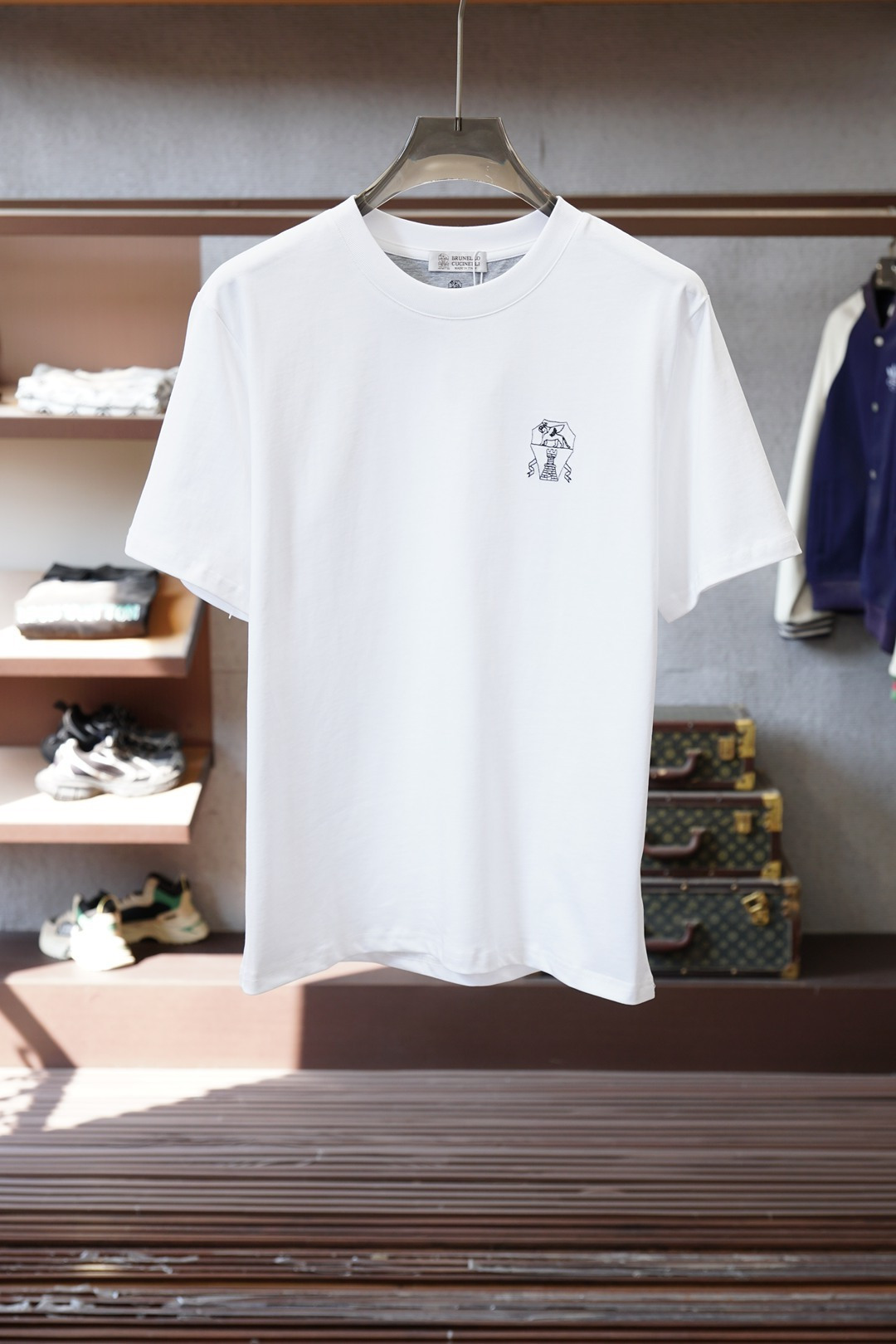 BC-2026早春圆领纯棉短袖▫️高支精梳棉｜柔软透气 挺括不易皱▫️暗纹刺绣徽标｜低调诠释英伦奢雅▫️