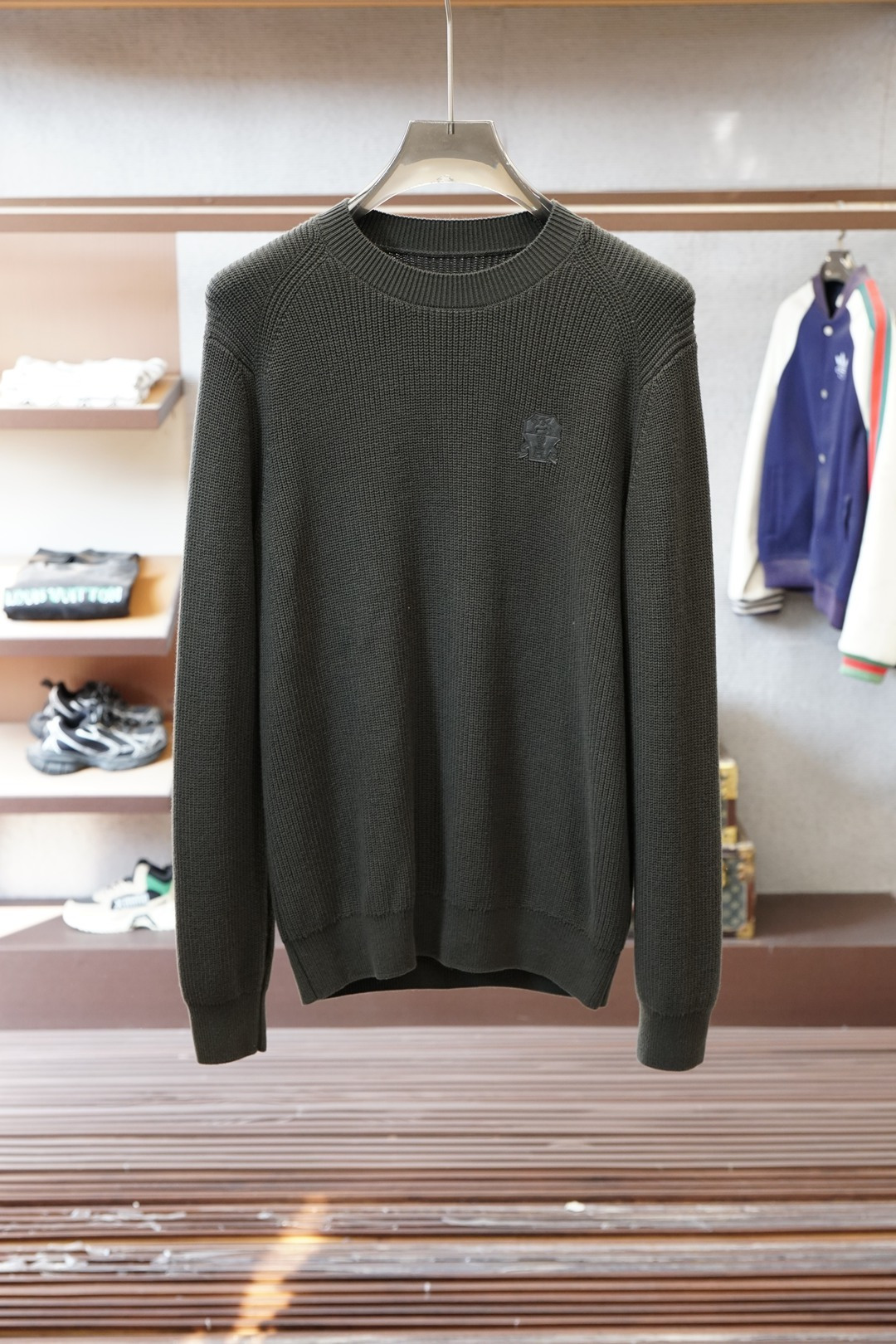 25秋冬新款 BC男士圆领毛衣，羊毛混纺面料 高品质天然纤维加倍呵护肌肤。整件衣服手感细腻 软糯 绵柔 
