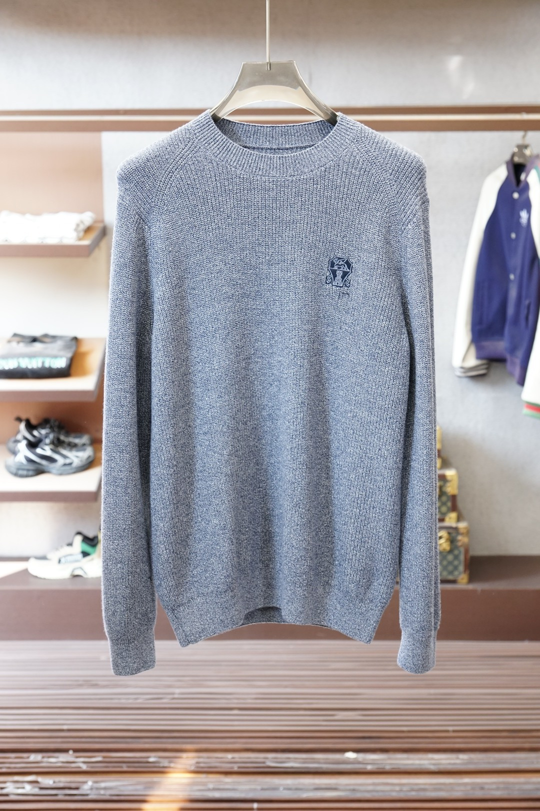 25秋冬新款 BC男士圆领毛衣，羊毛混纺面料 高品质天然纤维加倍呵护肌肤。整件衣服手感细腻 软糯 绵柔 