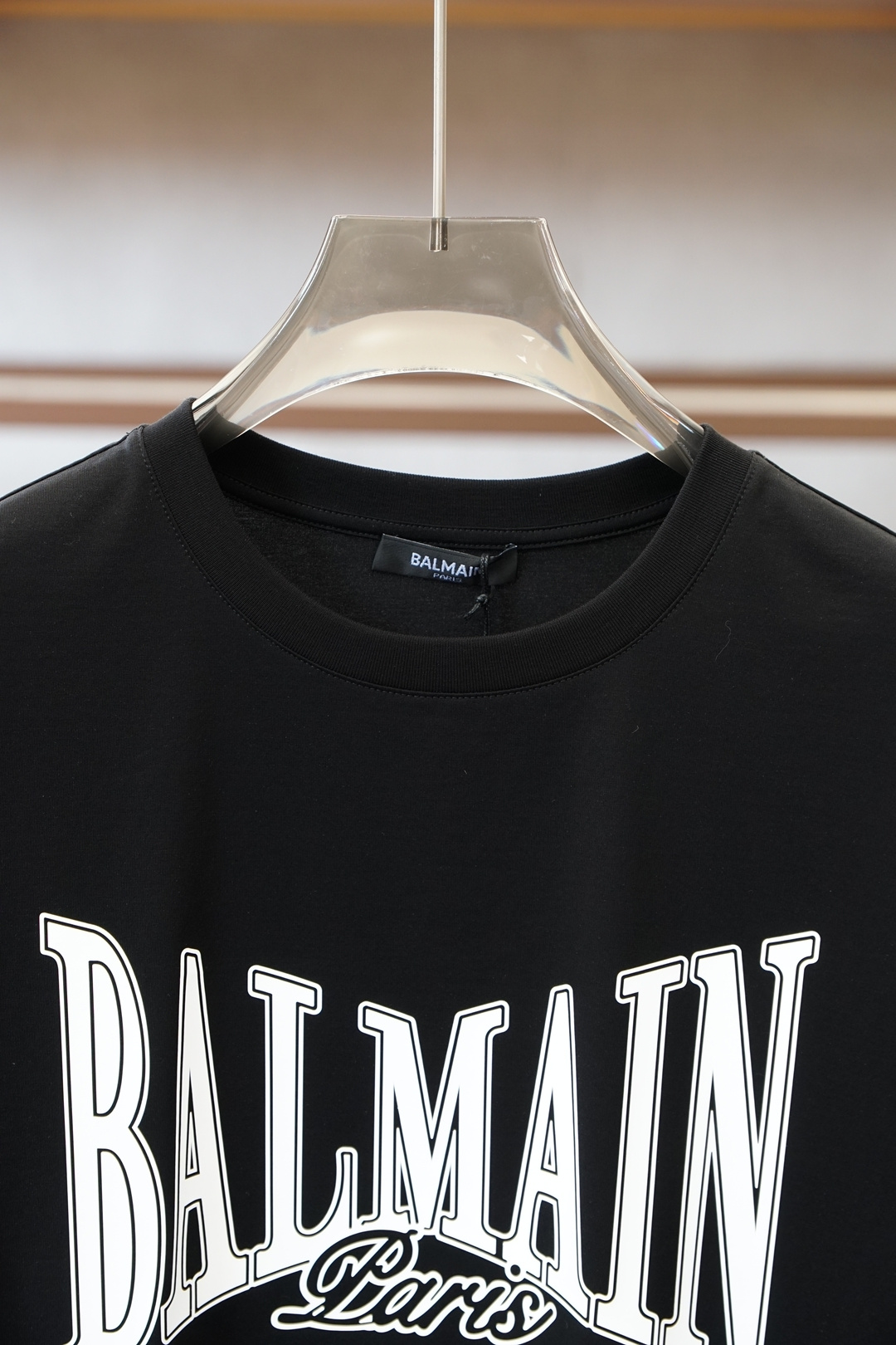 巴尔曼❤️👾❤️Balmain.SS26春夏字母印花标识短袖T恤，🏆🏆🍖正面饰“Balmain Pari