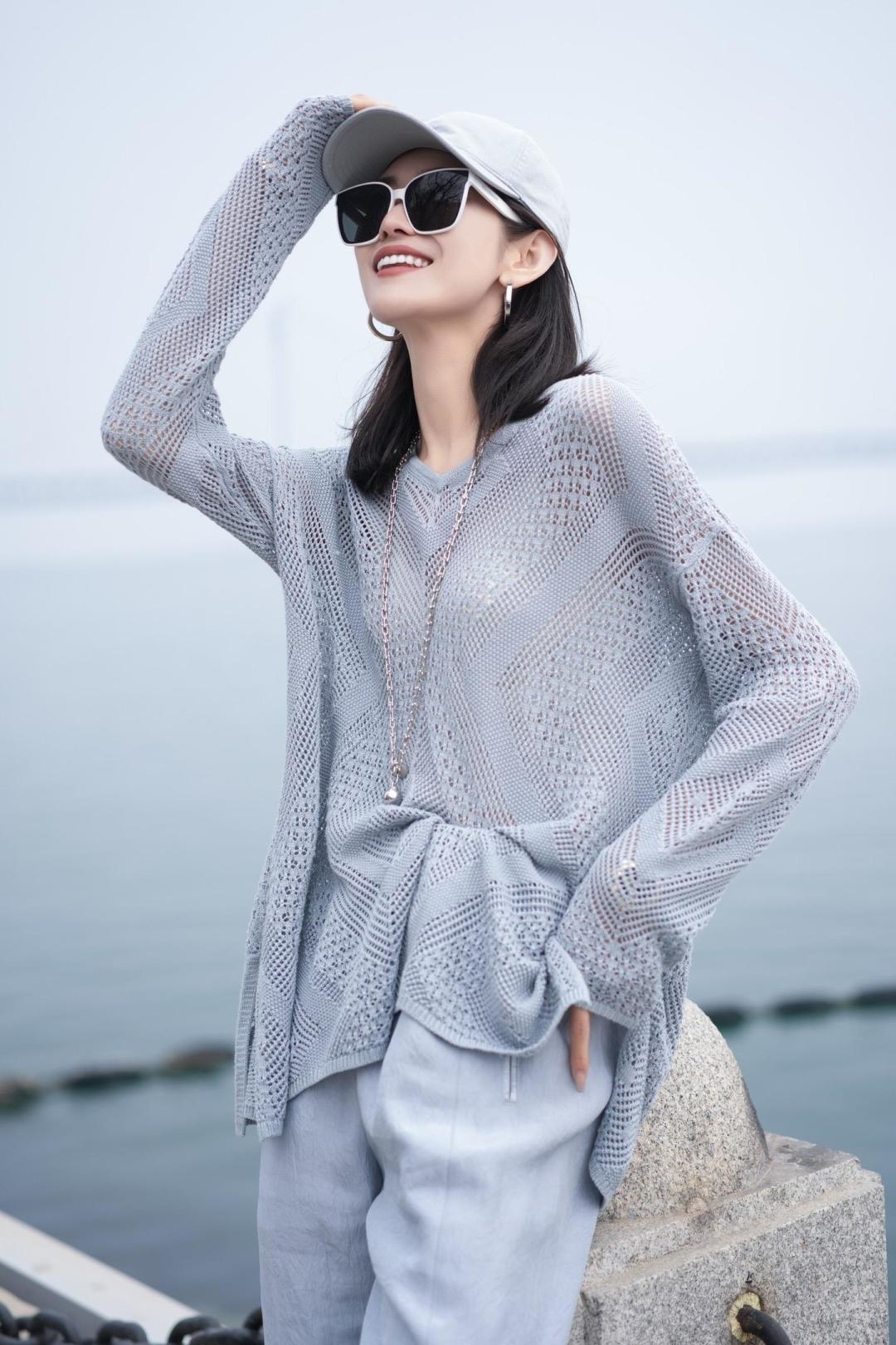 Stylish High-Quality Women’s Suit with Cece-Sharp Design and Knit Detail. - 图片 5