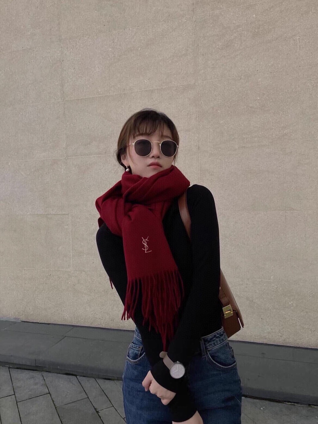 YSL（圣罗兰）100%羊绒版手感好到爆 难得一见的温柔配色，低调又不失优雅❗️】重点推荐高级舒适时髦气