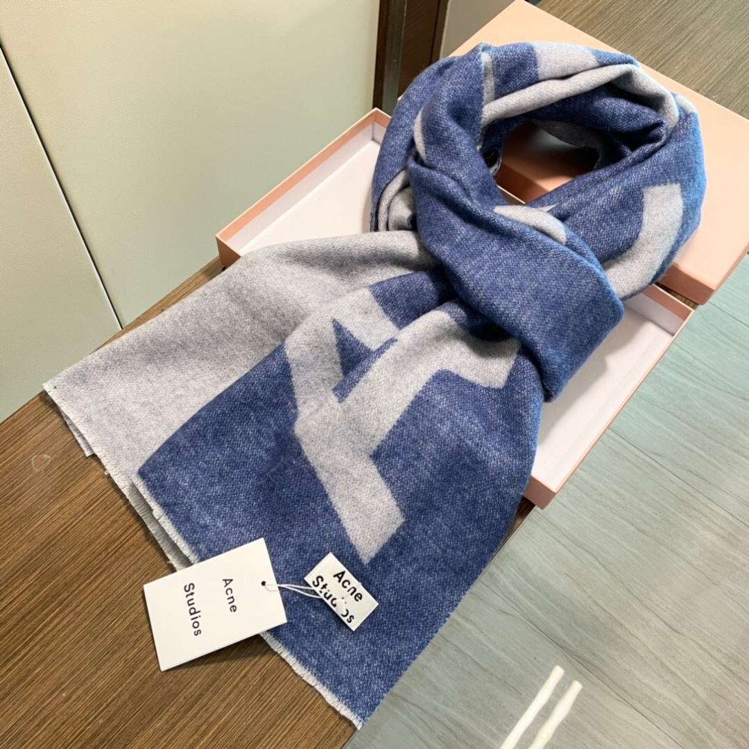 【acne大字母披肩】今年最热的款 🚨🚨原单原厂出品 超级大logo 🎆🎆双面三色纱提花工艺 🎟🎟波普艺