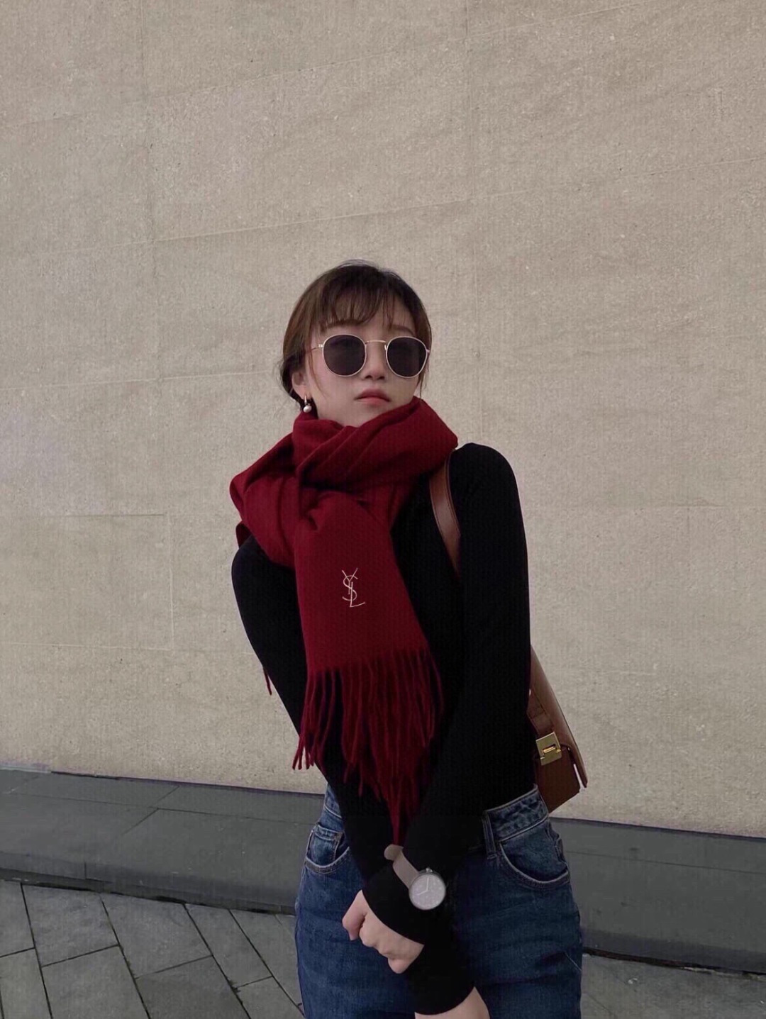 YSL（圣罗兰）100%羊绒版手感好到爆 难得一见的温柔配色，低调又不失优雅❗️】重点推荐高级舒适时髦气