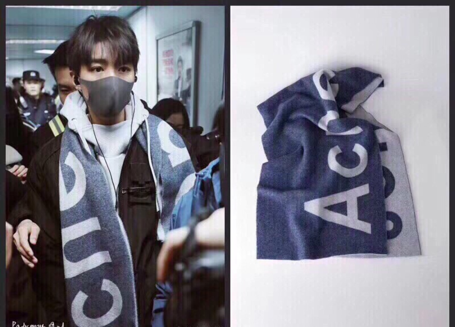 【acne大字母披肩】今年最热的款 🚨🚨原单原厂出品 超级大logo 🎆🎆双面三色纱提花工艺 🎟🎟波普艺