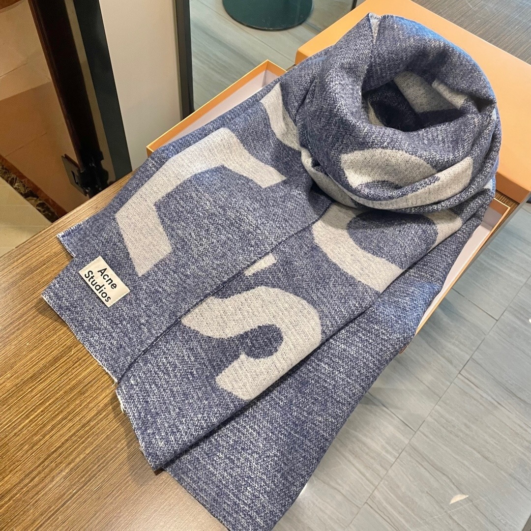 【acne大字母披肩】今年最热的款 🚨🚨原单原厂出品 超级大logo 🎆🎆双面三色纱提花工艺 🎟🎟波普艺