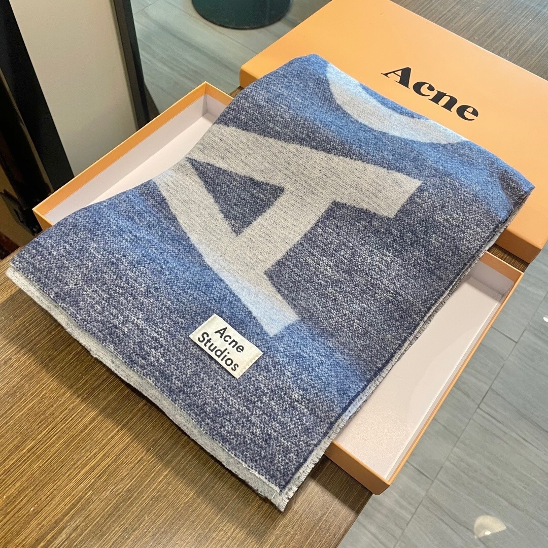 【acne大字母披肩】今年最热的款 🚨🚨原单原厂出品 超级大logo 🎆🎆双面三色纱提花工艺 🎟🎟波普艺