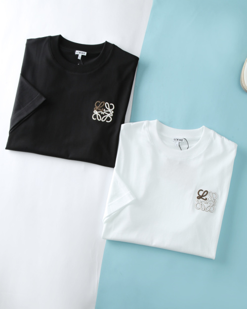Loewe Anagram Embroidered Cotton T-Shirt, Unisex Classic Fit 1 Loewe Anagram Embroidered Cotton T-Shirt, Unisex Classic Fit