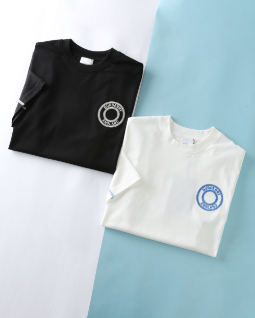 Burberry Crewneck Cotton T-Shirt with Embroidered Logo for Men and Women 1 Burberry Crewneck Cotton T-Shirt with Embroidered Logo for Men and Women