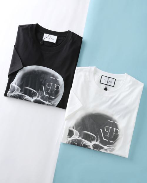 Philipp Plein Men's Skull Print Cotton T-Shirt - Summer Collection 1 Philipp Plein Men's Skull Print Cotton T-Shirt - Summer Collection