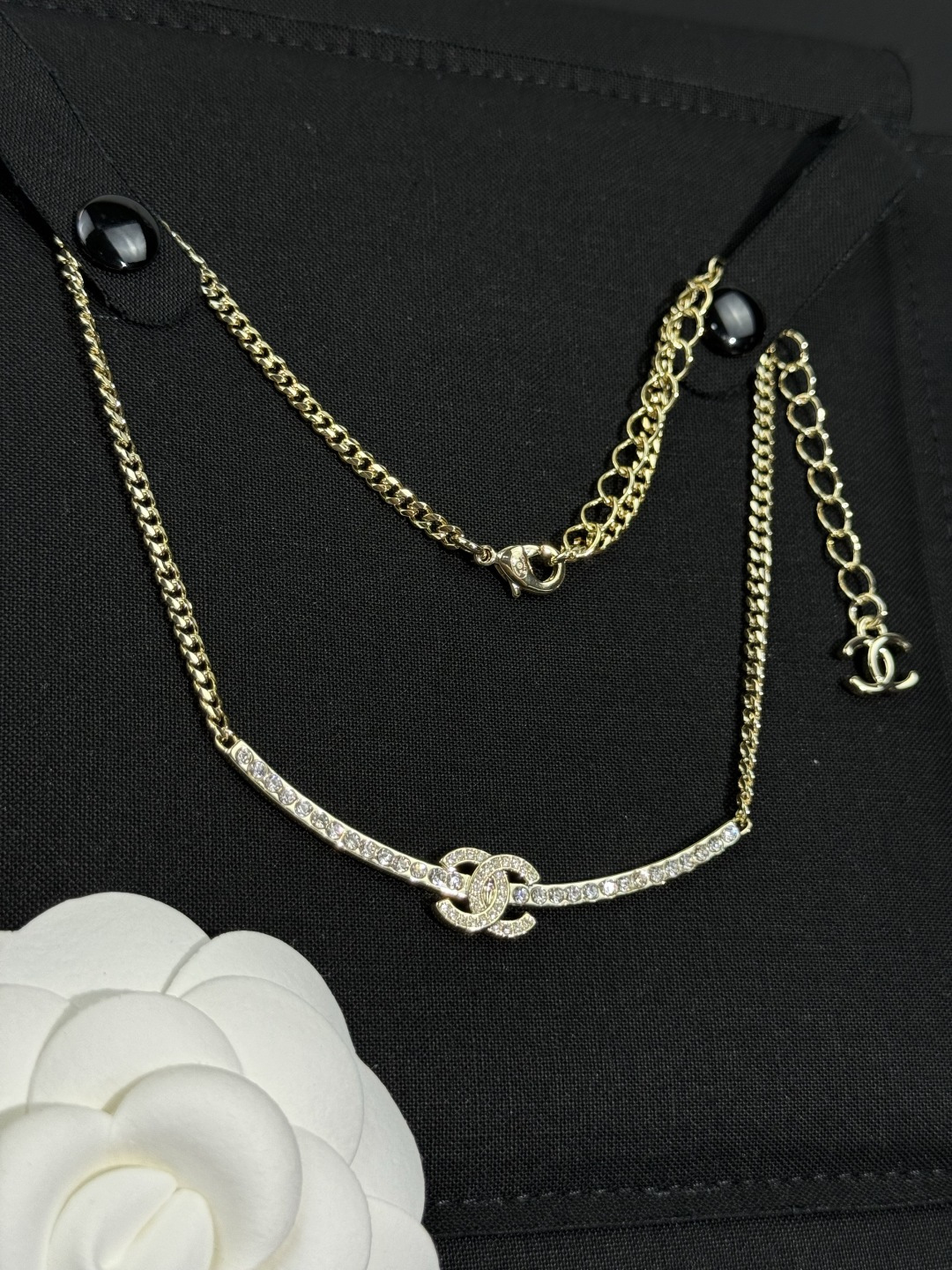 NO:714875,Ch@nel25K double C diamond smile necklace chain choker, Chanel necklace, chanel, necklace19860909Ch@nel25K双C镶钻微笑项链 链条choker,香奈儿项链,chanel,necklace,Jewelry