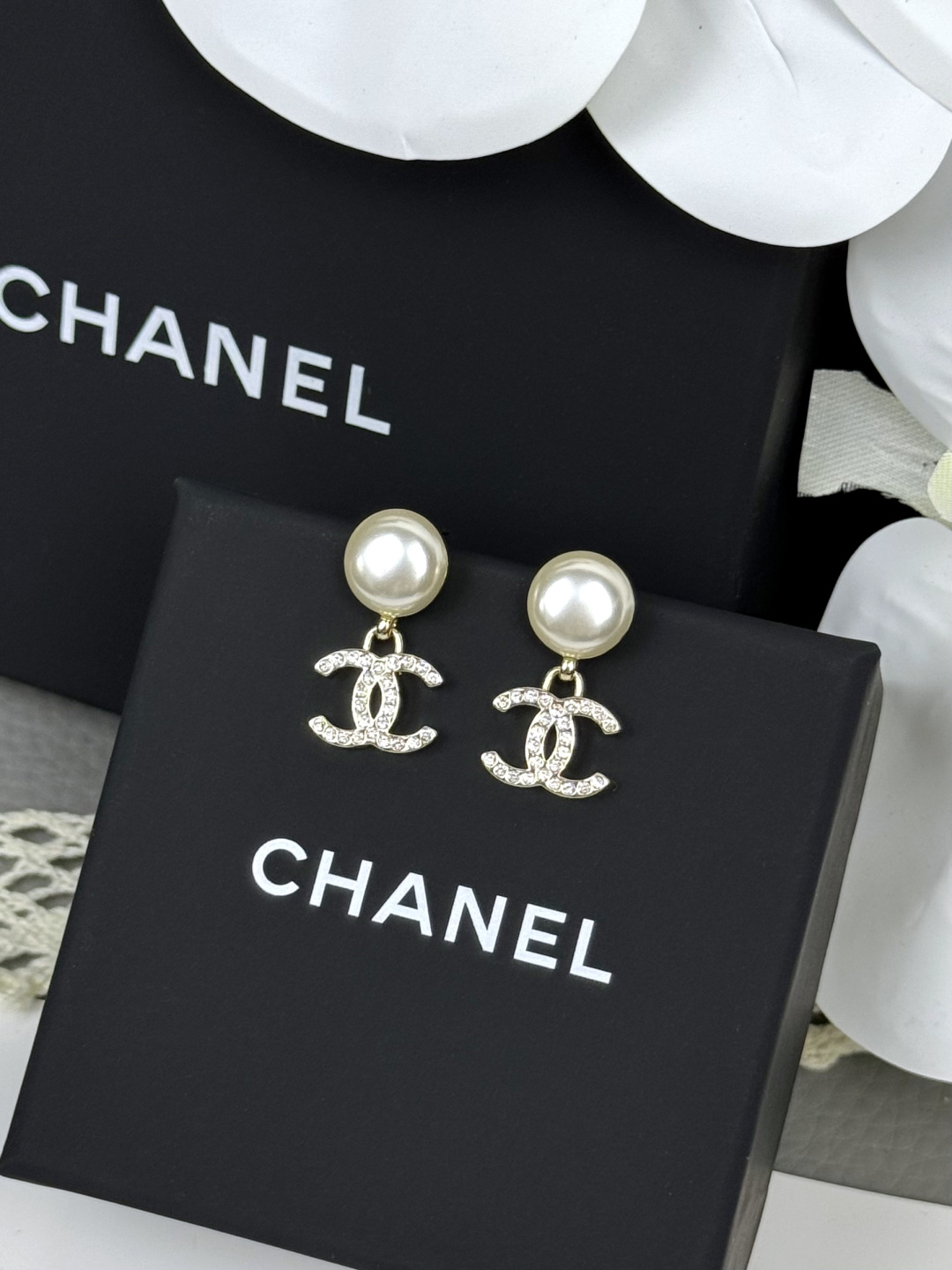 NO:816788,Ch@nel26C new large pearl double C rhinestone earrings, Chanel earrings, chanel, earrings19860909Ch@nel26C新款大珍珠双C水钻耳环,香奈儿耳钉,chanel,earrings,Jewelry