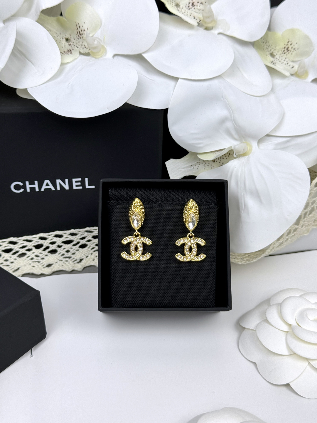 NO:677961,Ch@nel26C horse eye drop double C full diamond earrings, Chanel earrings, chanel, earrings19860909Ch@nel26C马眼水滴双C满钻耳环,香奈儿耳钉,chanel,earrings,Jewelry