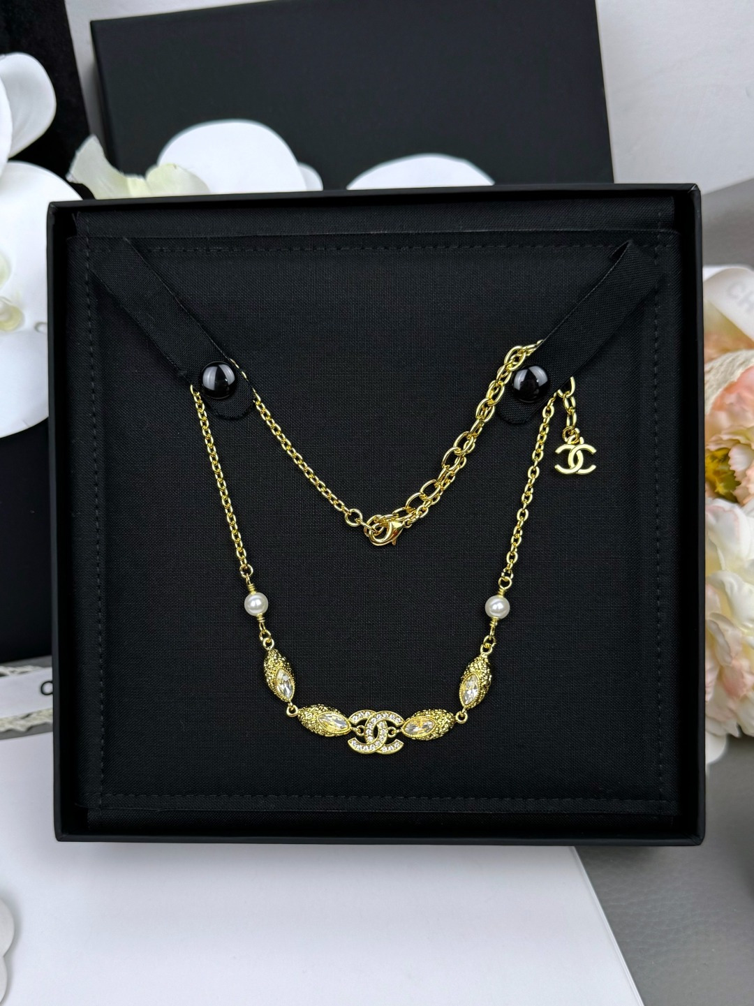 NO:688914,Ch@nel26C lava double C diamond necklace, Chanel necklace, chanel,necklace19860909Ch@nel26C熔岩双C镶钻项链,香奈儿项链,chanel,necklace,Jewelry