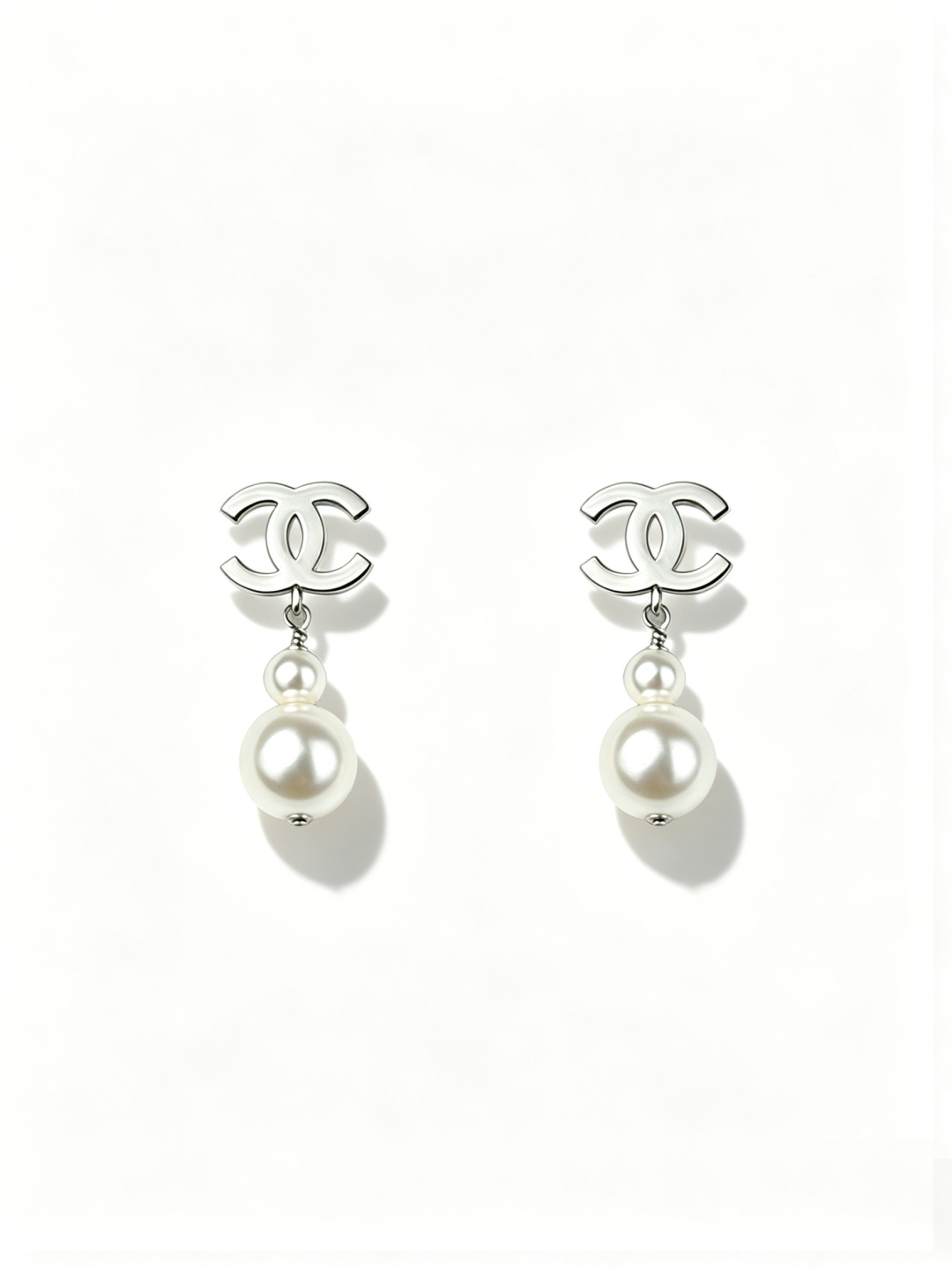 NO:766908,Ch@nel26 new pearl gourd shape double C earrings, Chanel earrings, chanel, earrings19860909Ch@nel26新款珍珠葫芦形状双C耳环,香奈儿耳钉,chanel,earrings,Jewelry