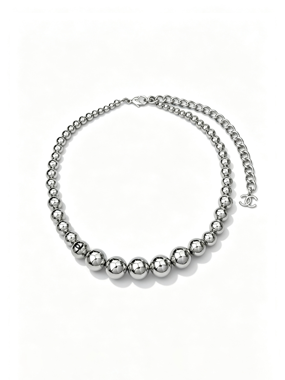 NO:921675,Ch@nel26A silver metal ball necklace, Chanel necklace, chanel,necklace19860909Ch@nel26A银色金属球球项链,香奈儿项链,chanel,necklace,Jewelry