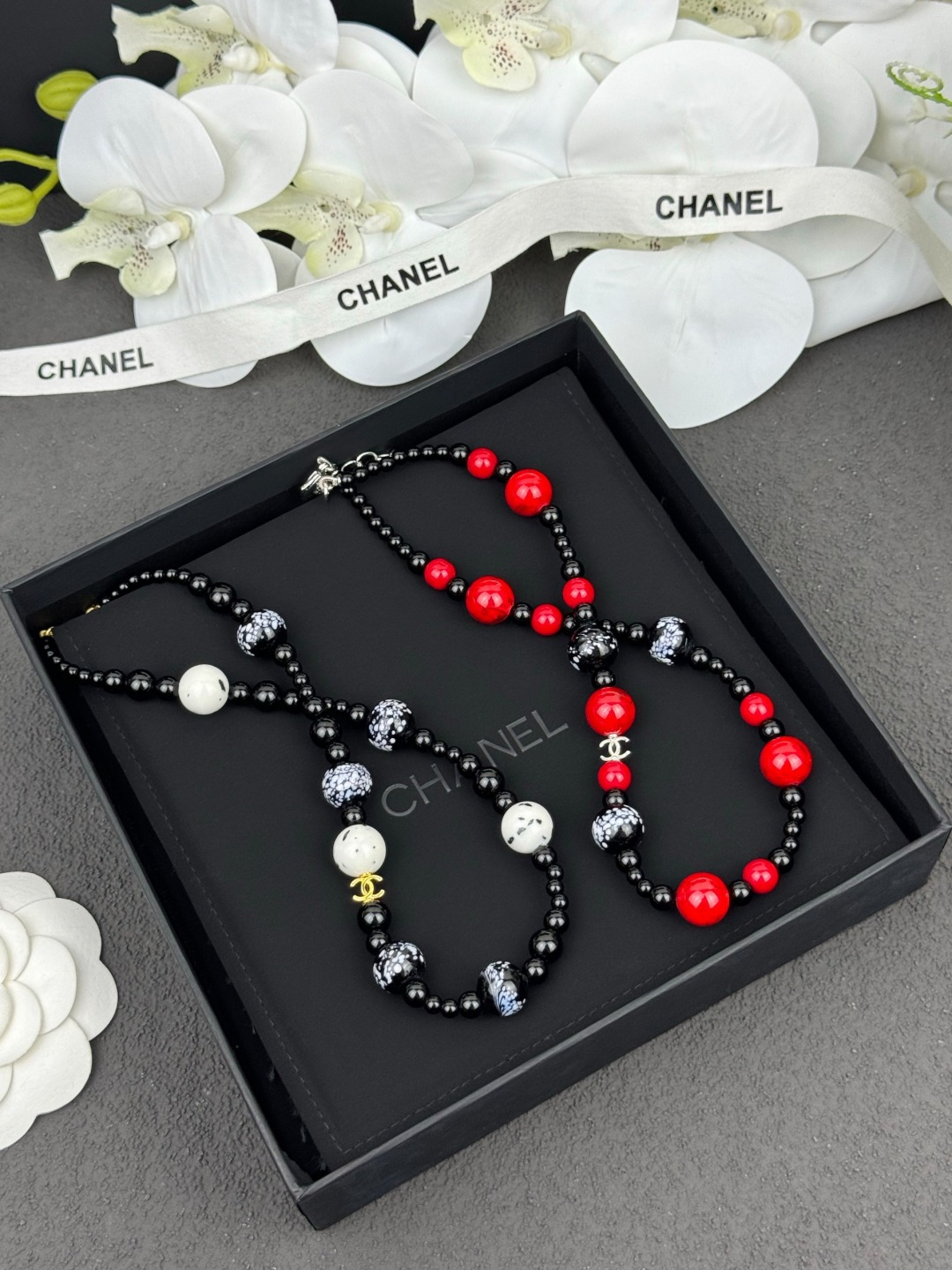 NO:938547,Ch@nel26A red, white and black resin necklace, Chanel necklace, chanel,necklace19860909Ch@nel26A红白黑色树脂项链,香奈儿项链,chanel,necklace,Jewelry