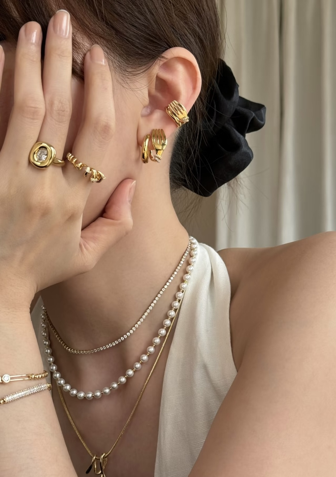 NO:856659,Hands-on pictures, Cardia high-end jewelry19860909上手图,,卡迪亚高端饰品,Jewelry